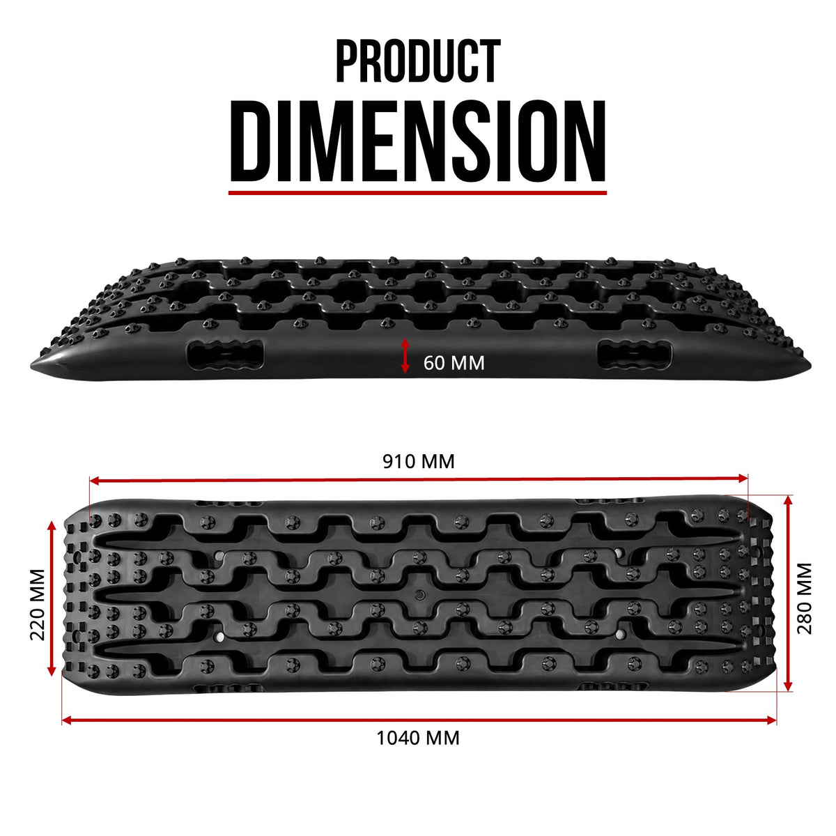 Fiernero 10 Ton Recovery Tracks Boards Traction | Off-Road Device Mat Pair