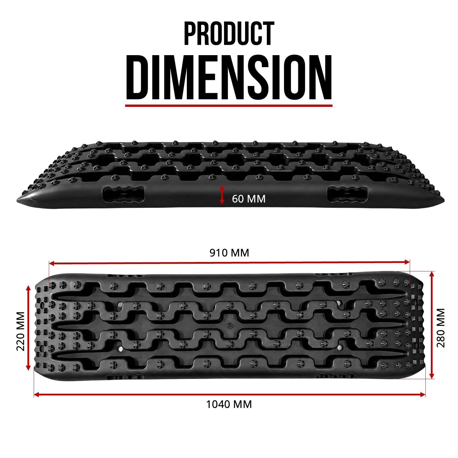 Fiernero 10 Ton Recovery Tracks Boards Traction | Off-Road Device Mat Pair