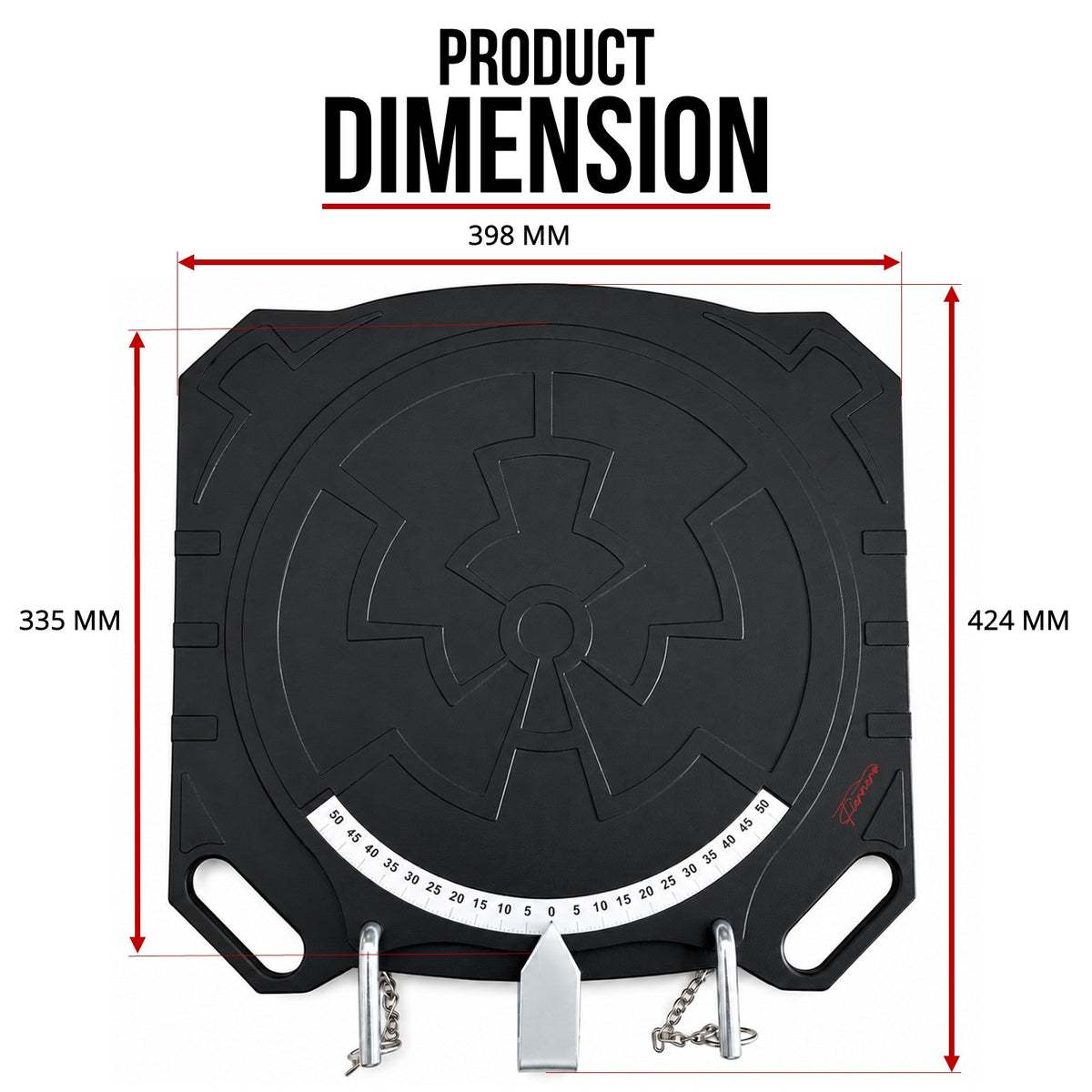 Fiernero Aluminum Wheel Alignment Turntable Pair | 360° Rotating Turn Plate