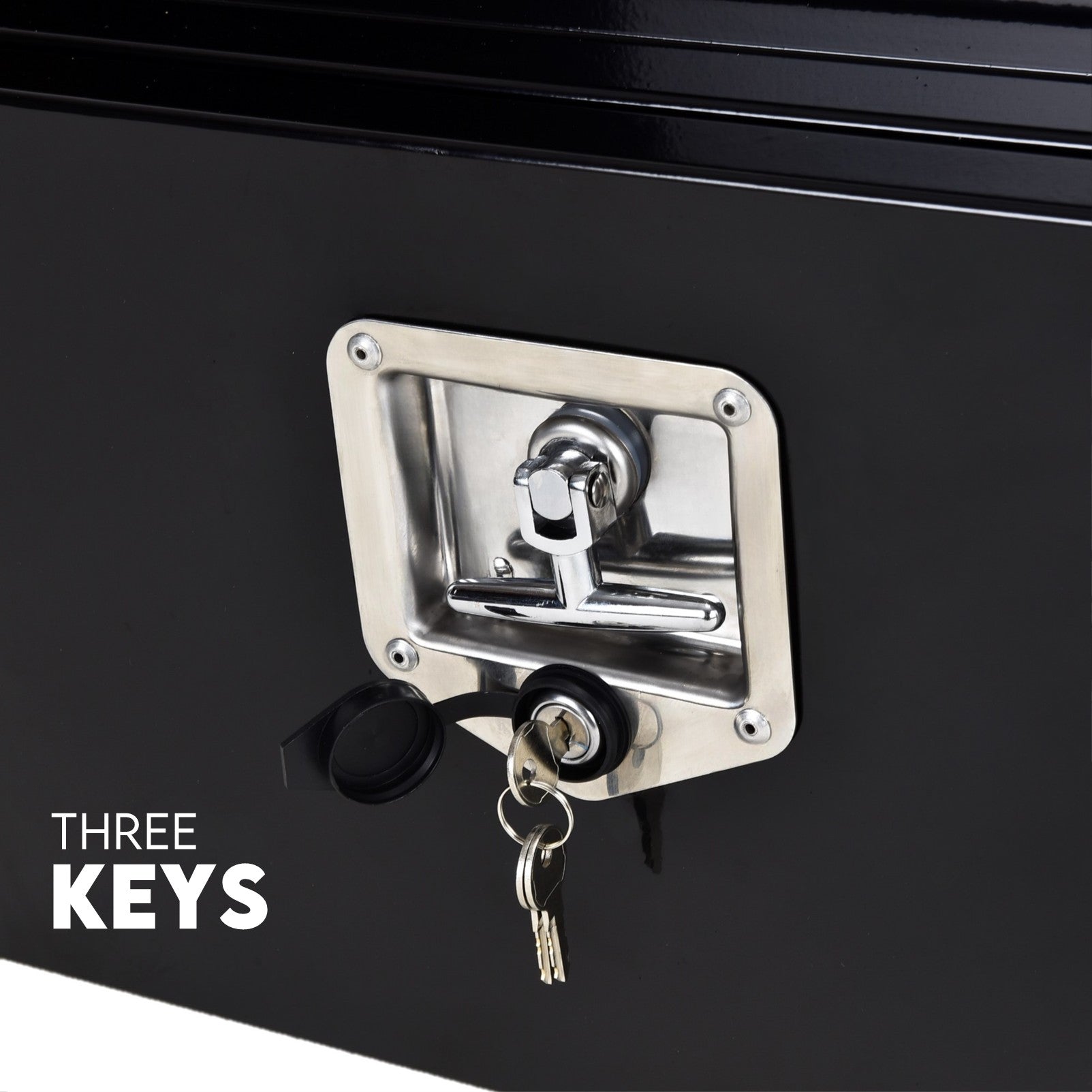 Boximus 600mm Black Aluminium Under Tray Ute Tool Boxes | 2mm Sealed Toolbox Pair Set