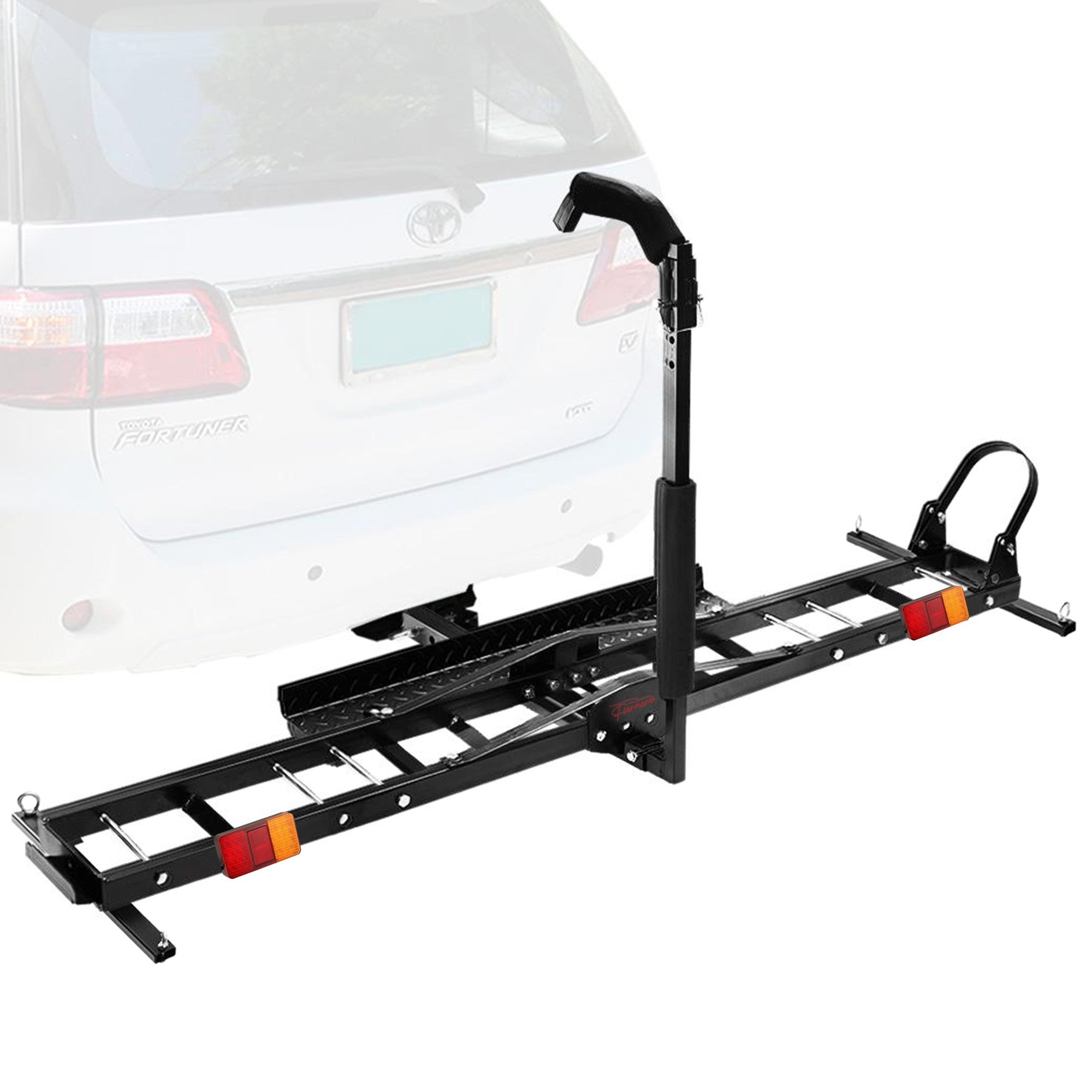 Fiernero 227KG Hitch Motorcycle Pro Carrier Rack | Anti-Wobble Stabilizer & Self-Storing