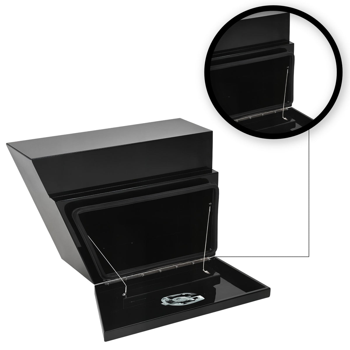 Boximus 600mm Black Aluminium Under Tray Ute Tool Boxes | 2mm Sealed Toolbox Pair Set