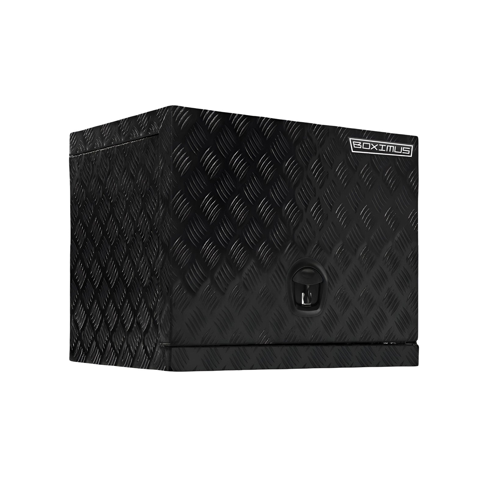 Black 2.5mm Aluminium Checker Plate Secure Generator Toolbox | Gas Struts & Whale Locks