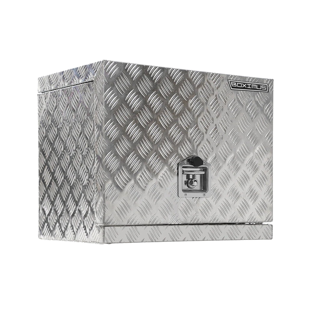 Chrome 2.5mm Aluminium Checker Plate Toolbox for Ute & Trailer Storage | Gas Struts & T-Lock