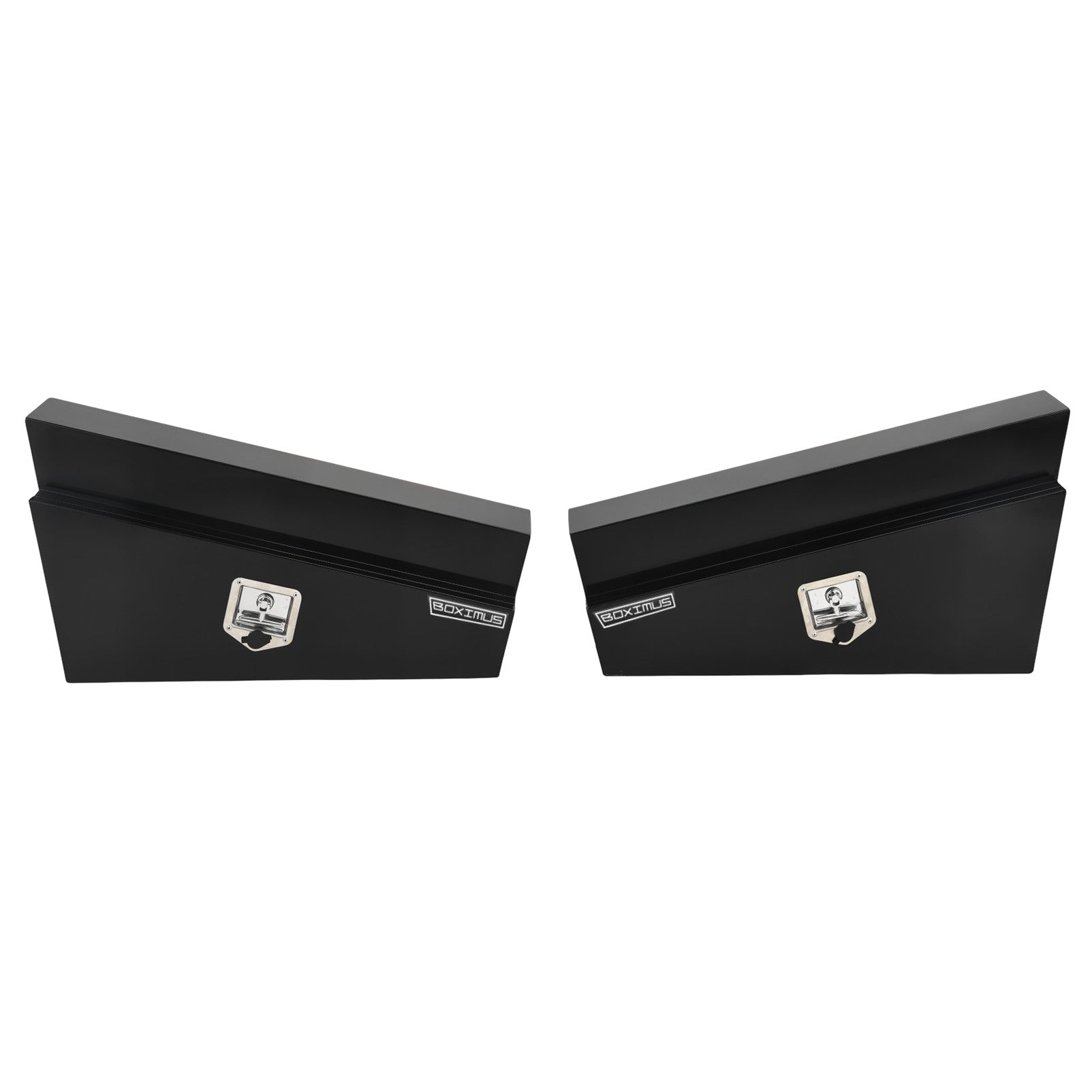 Boximus 900mm Steel Under Tray Ute Tool Box Pair | Black Powder-Coated & Sealed