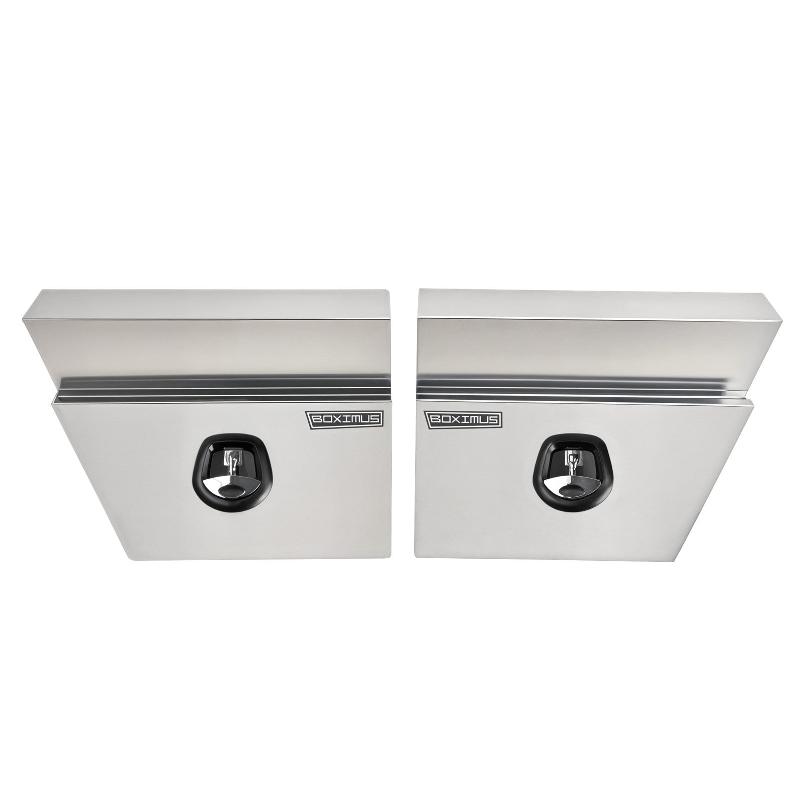 Boximus 600mm Tapered Under Tray Ute Tool Boxes | Sealed Toolbox Aluminium Pair Set