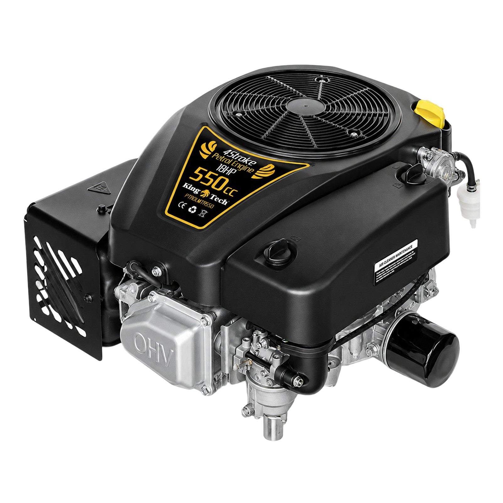 KingTech 18HP Vertical Shaft Engine | 550cc 4-Stroke OHV | Electric Start Motor Cast-Iron Bore
