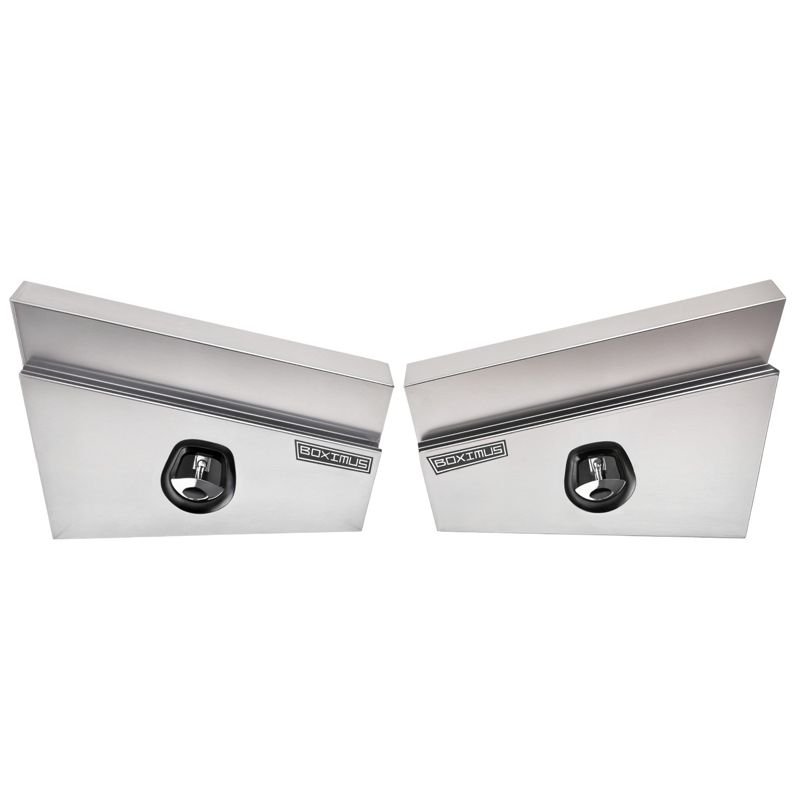 Boximus 750mm Tapered Under Tray Ute Tool Boxes | Sealed Toolbox Aluminium Pair Set