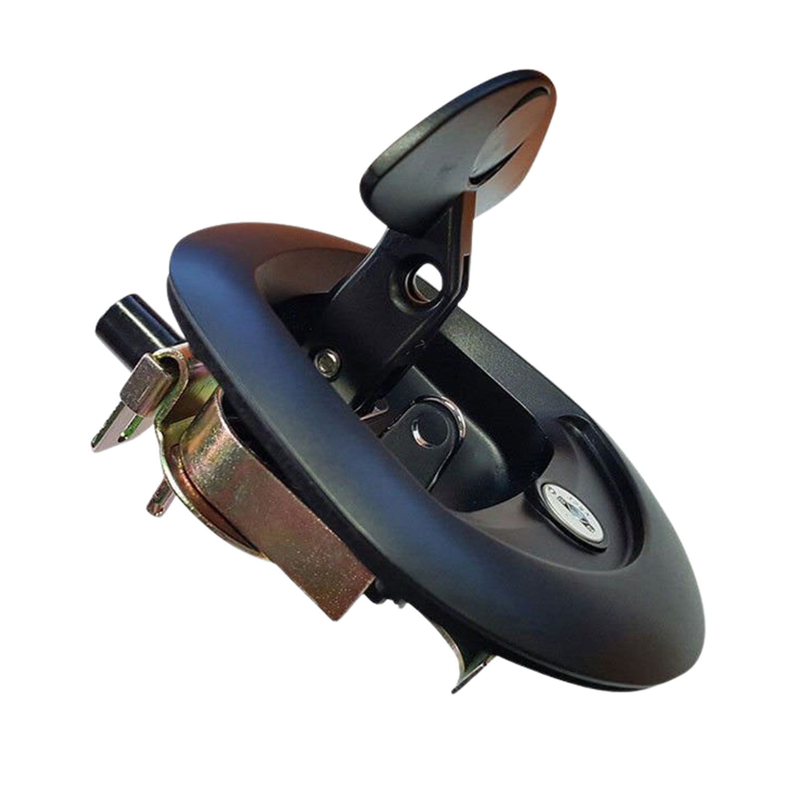 Black Heavy-Duty Compression Whale Tail Lock for Toolbox | Dual-Keyed for Ute Canopy