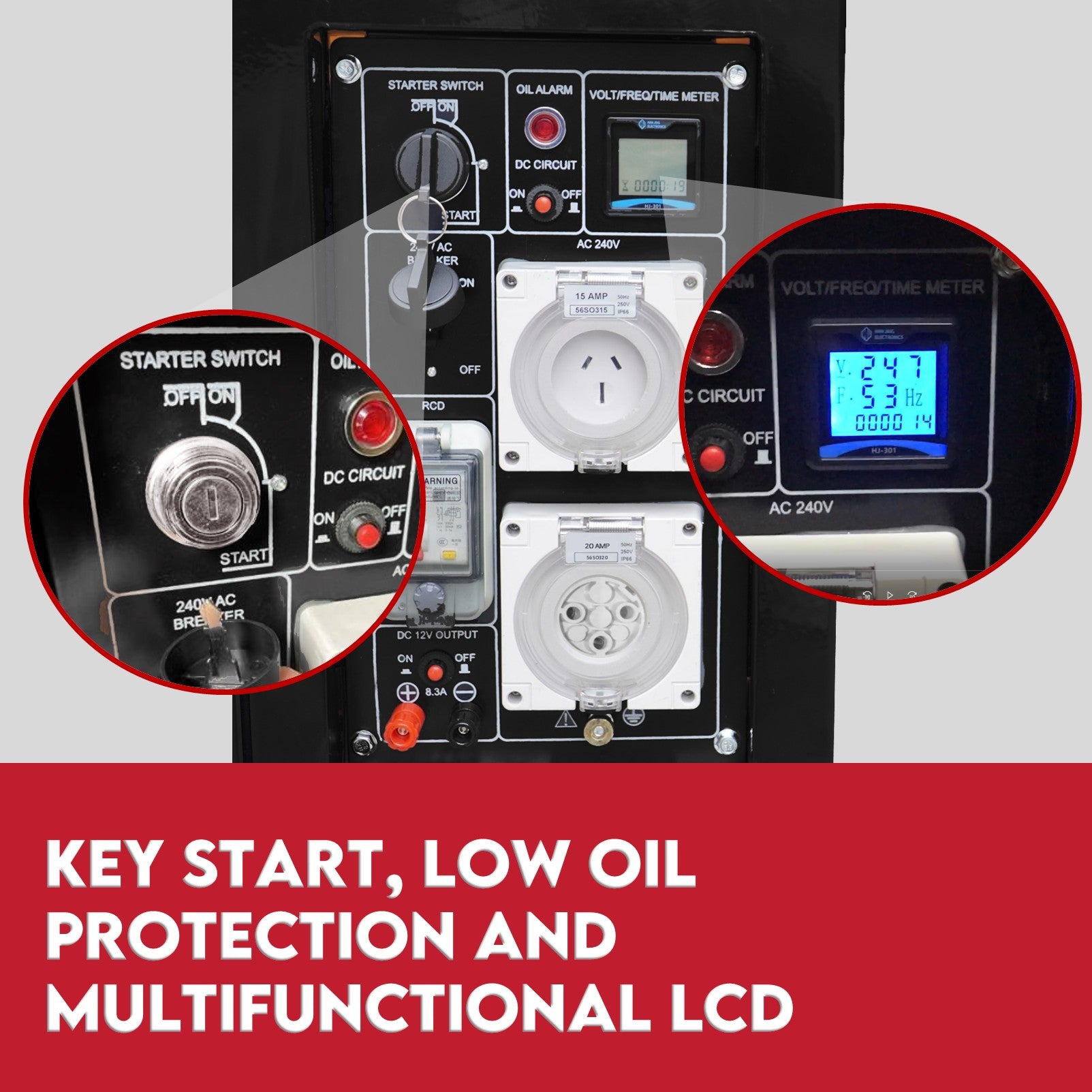 KingTech GTX69000 6kW Continuous Silent Diesel Generator 8.4 kVA Output Electric Start