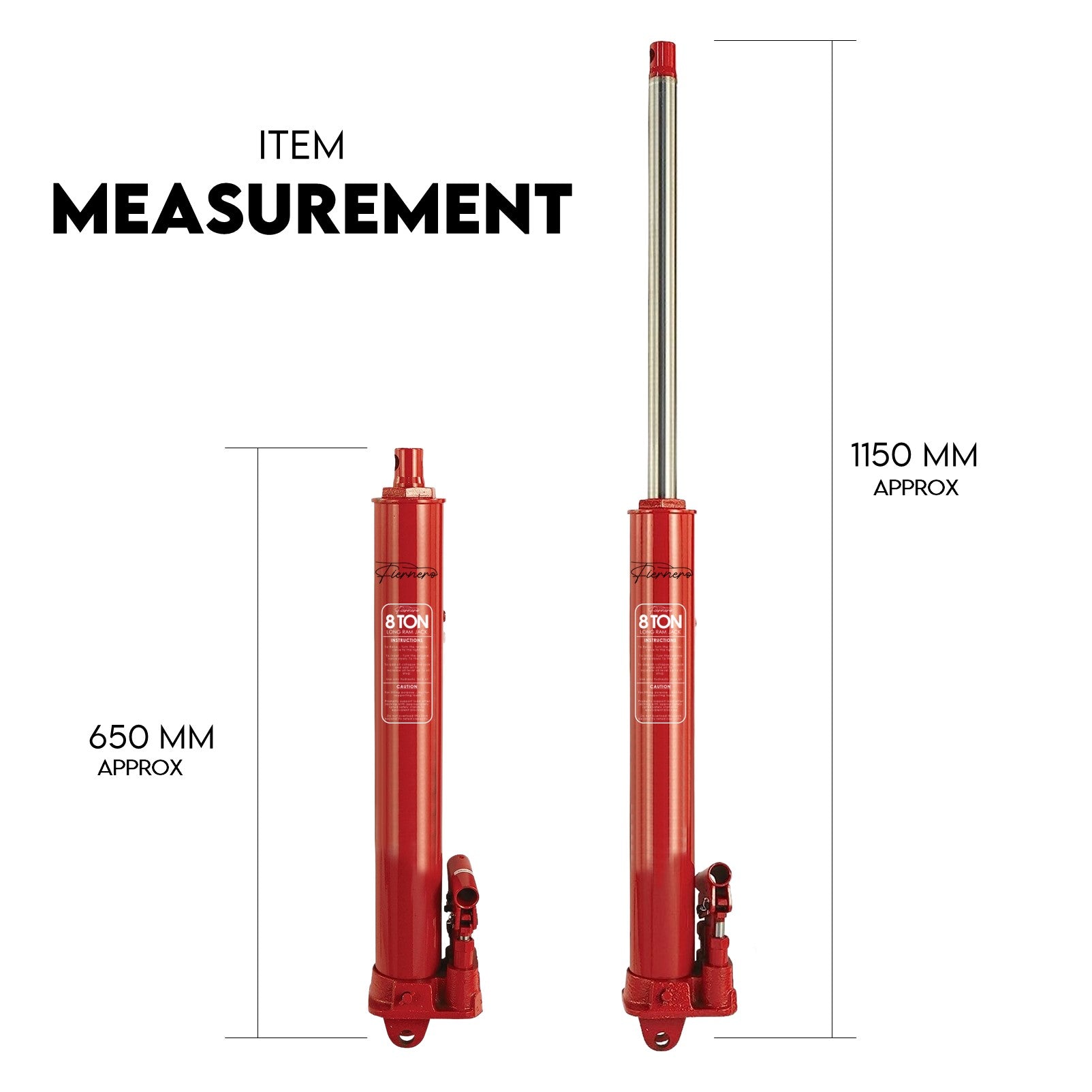 Hydraulic Long Ram 8 Ton - Double Pump