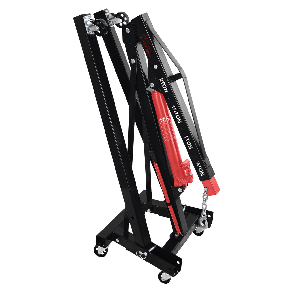 Fiernero 2000 KG Heavy-Duty Folding Engine Crane 2 Ton Hoist | 4-Position Telescopic Boom