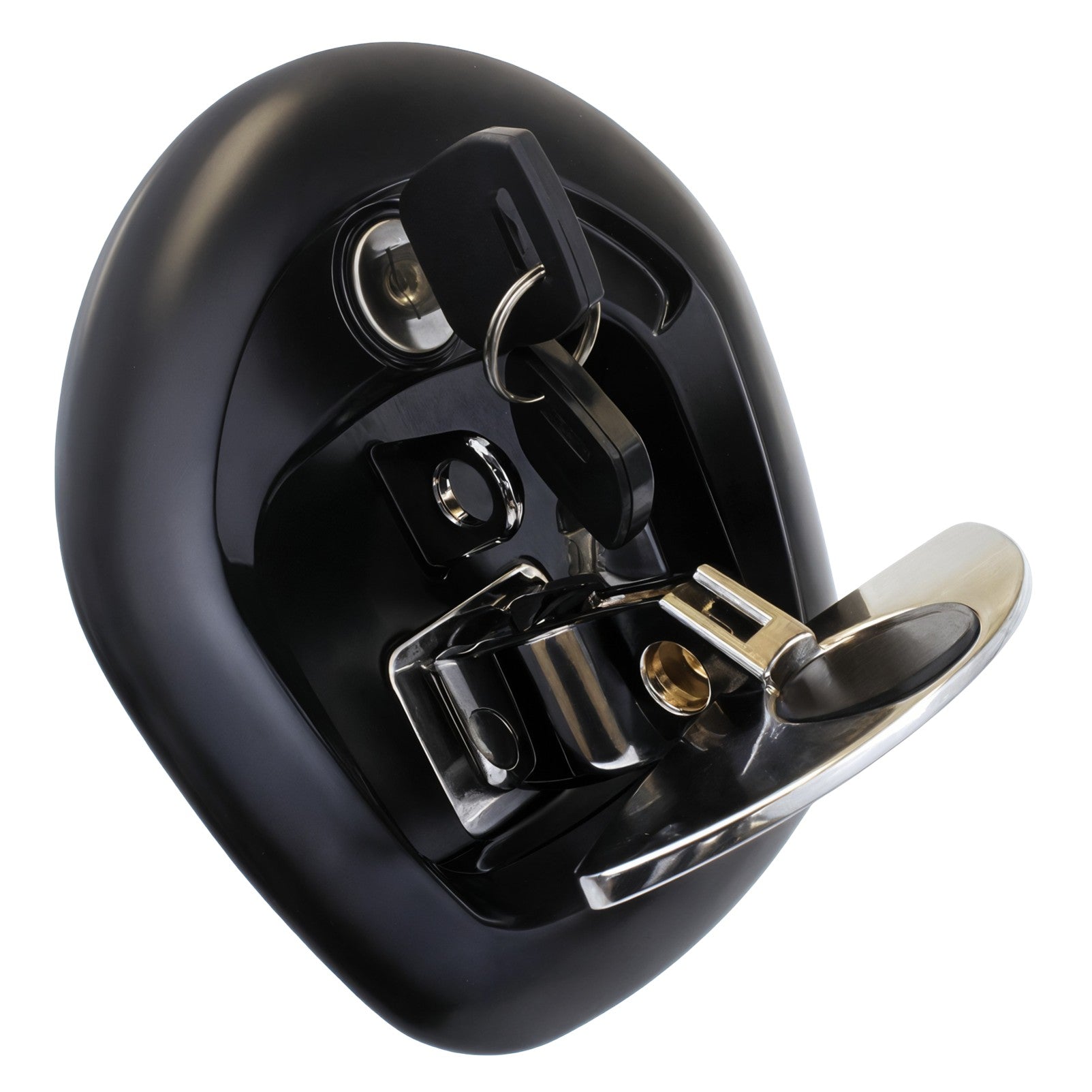 Chrome Heavy-Duty Compression Whale Tail Lock for Toolbox | Dual-Keyed for Ute Canopy