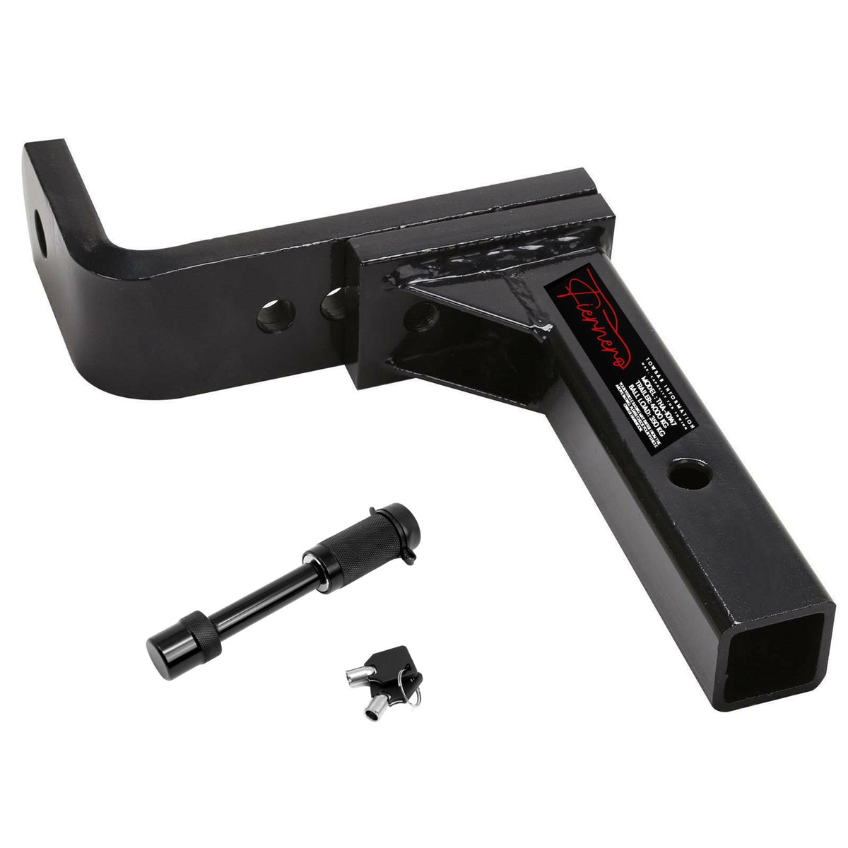 Fiernero 4000KG Adjustable Tow Bar Hitch | 5-Hole Towbar Reversible Mount with Black Ball