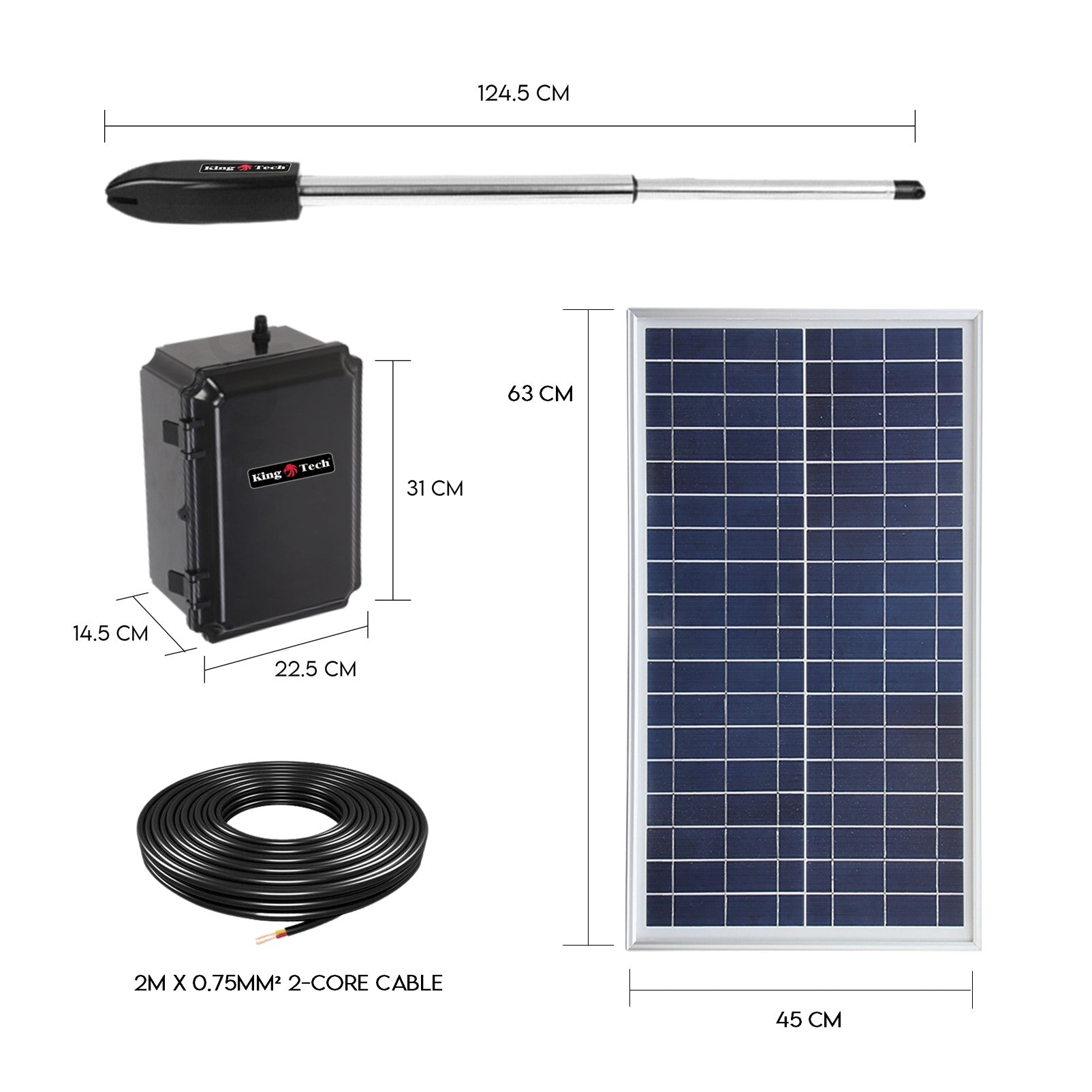 Single Swing Gate Opener Solar