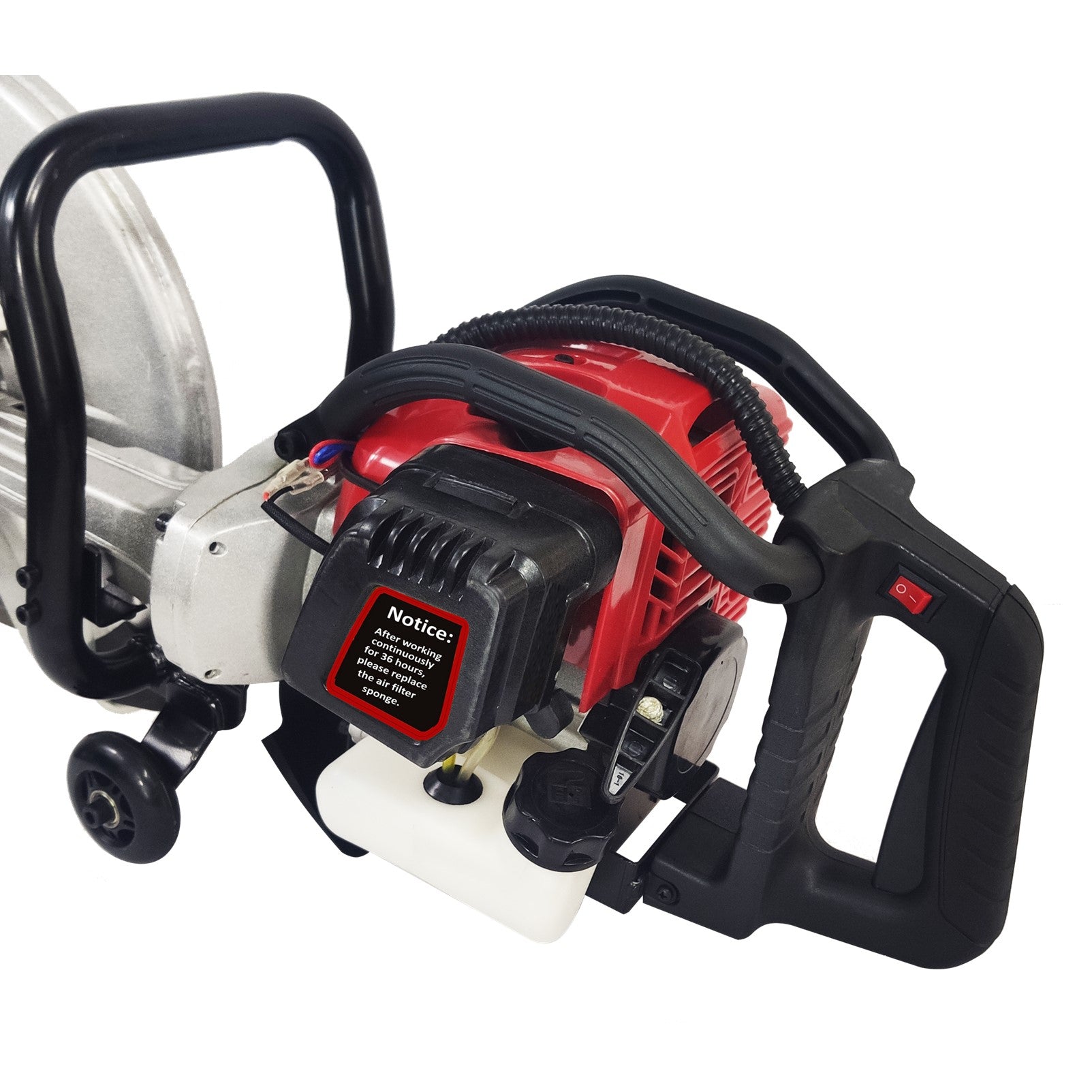 KingTech 75cc Petrol Concrete Cut-Off Saw | 4.5 HP 75cc Engine 350mm Blade | Wet Cutting