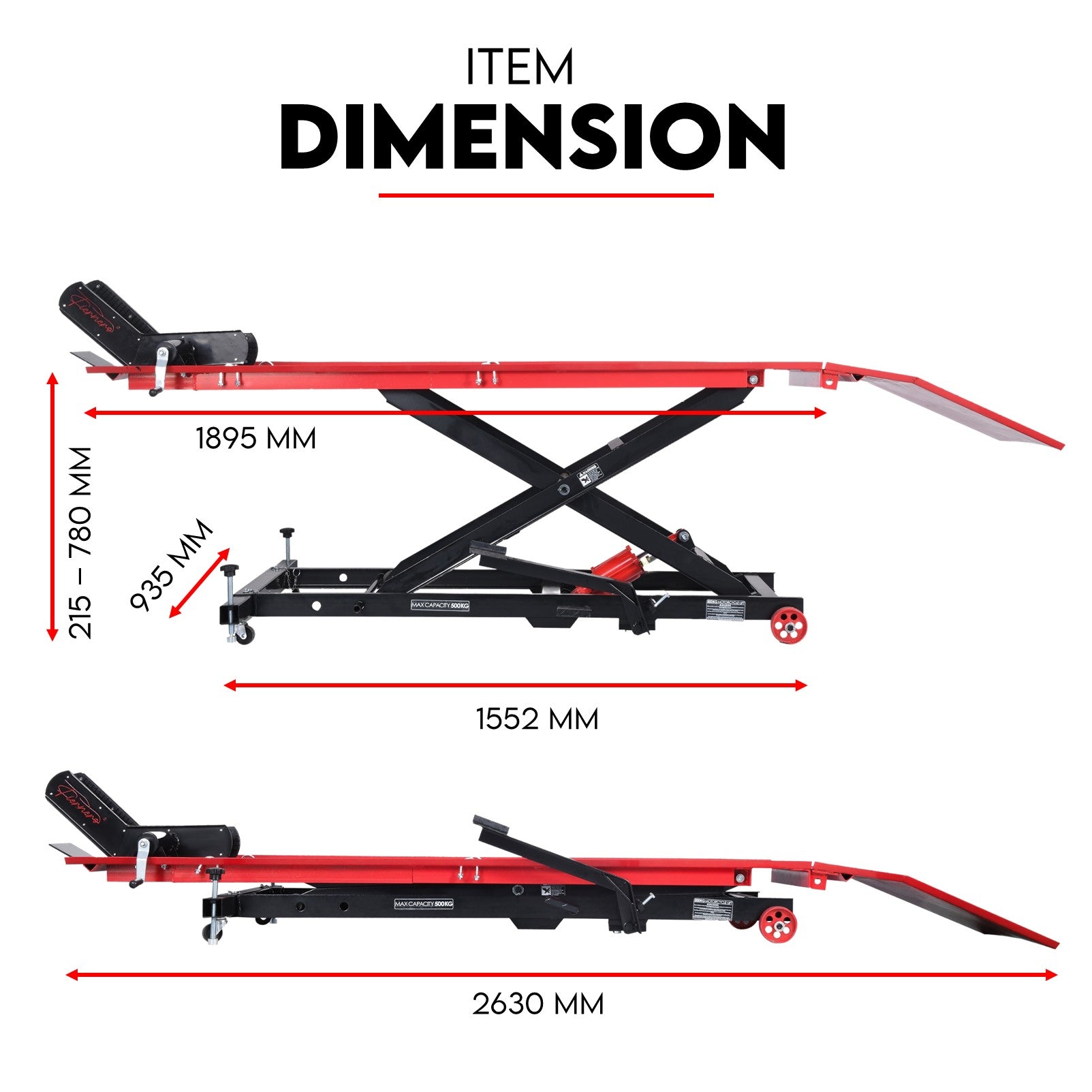 Motorcycle Lift Table - Hydraulic Jack