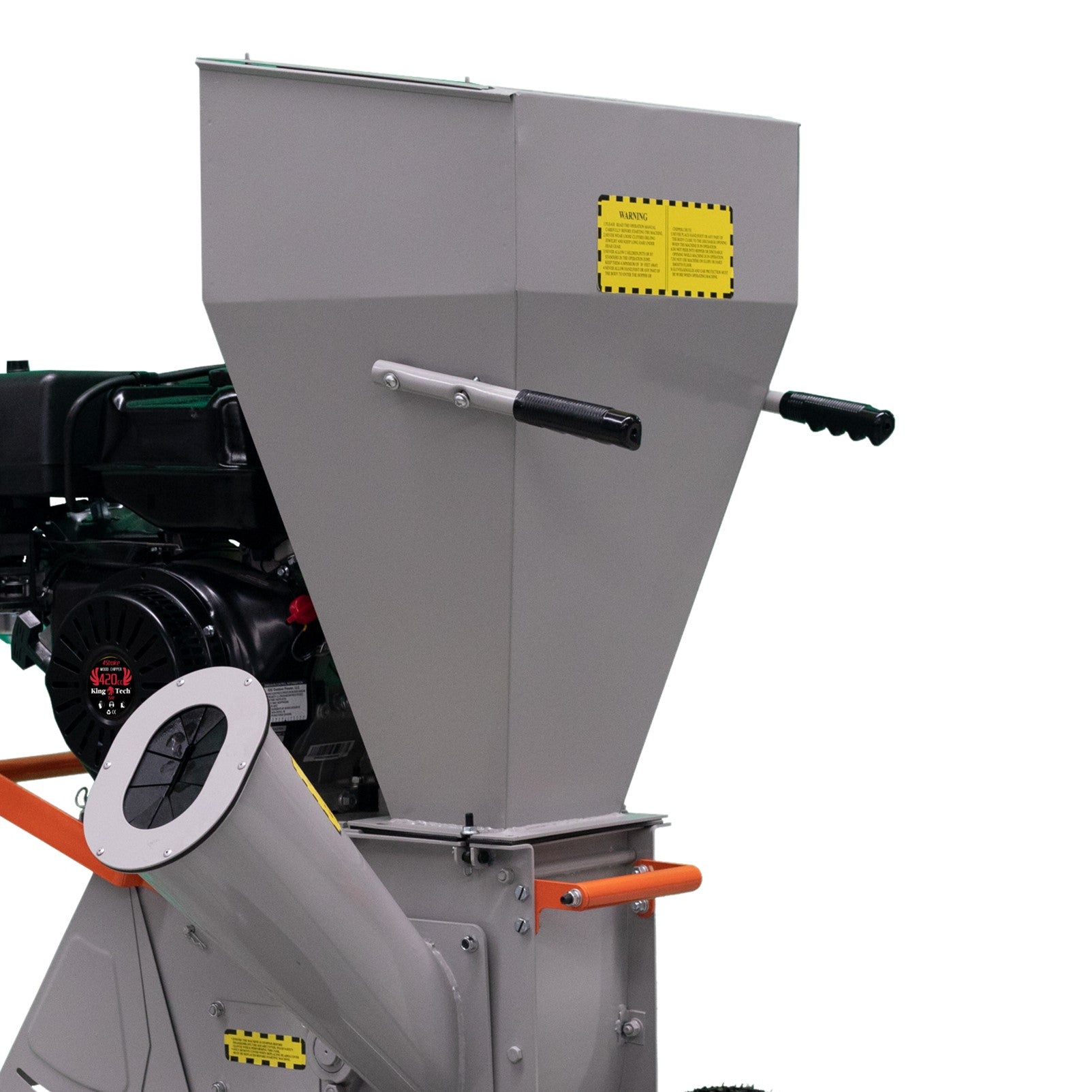 KingTech 15HP Petrol Wood Chipper | 420cc OHV Engine | Commercial Dual-Feed Mulcher