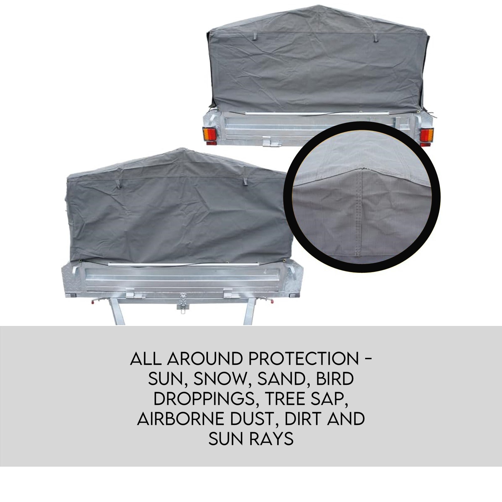 Trailer Cage 8x5 - 900 mm PVC Cover Weatherproof Protection | UV-Resistant