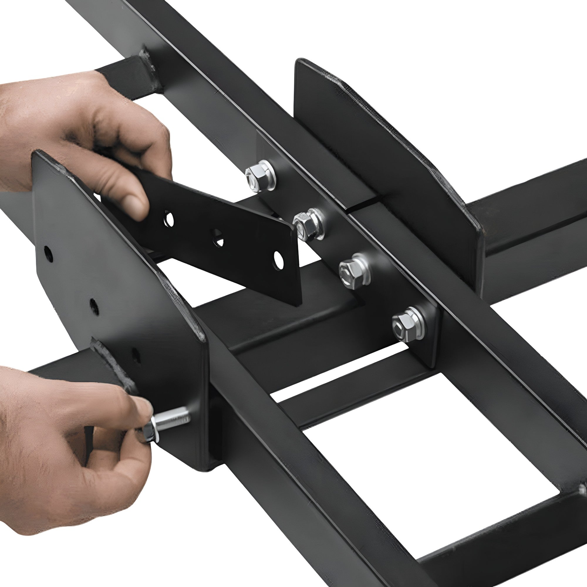 Fiernero 227KG Mid-Towing Hitch Motorcycle Carrier Rack | Self-Storing Ramp & Anti-Tilt