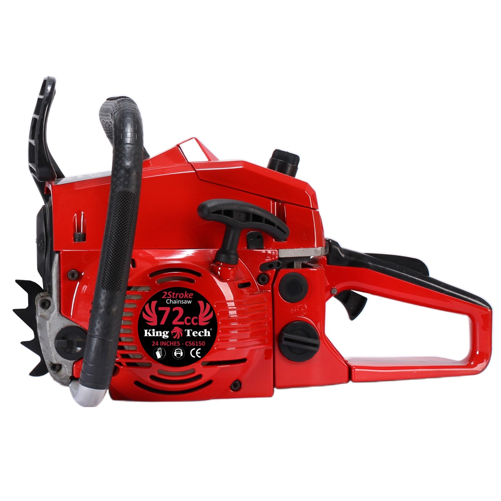 KingTech 72cc Petrol Commercial Chainsaw | 24-Inch Bar & Chain | 3.8 HP Heavy-Duty