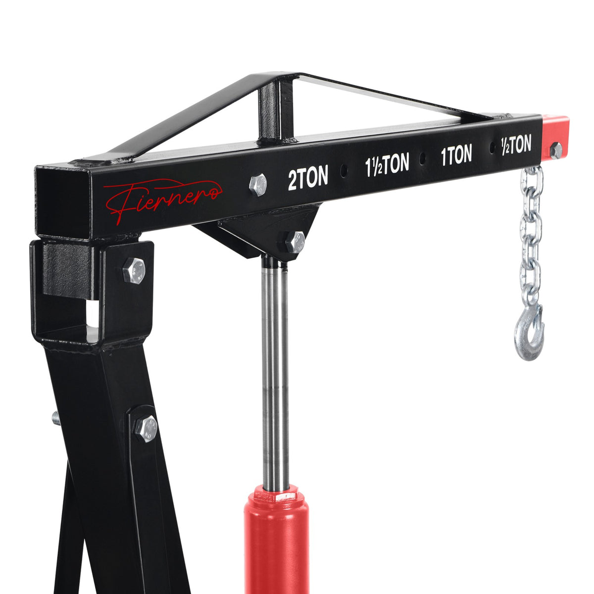 Fiernero 2000 KG Heavy-Duty Folding Engine Crane 2 Ton Hoist | 4-Position Telescopic Boom