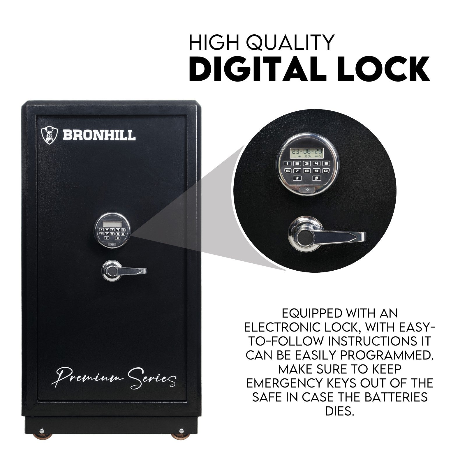 Fireproof Safe 118L - Digital Key Lock Security