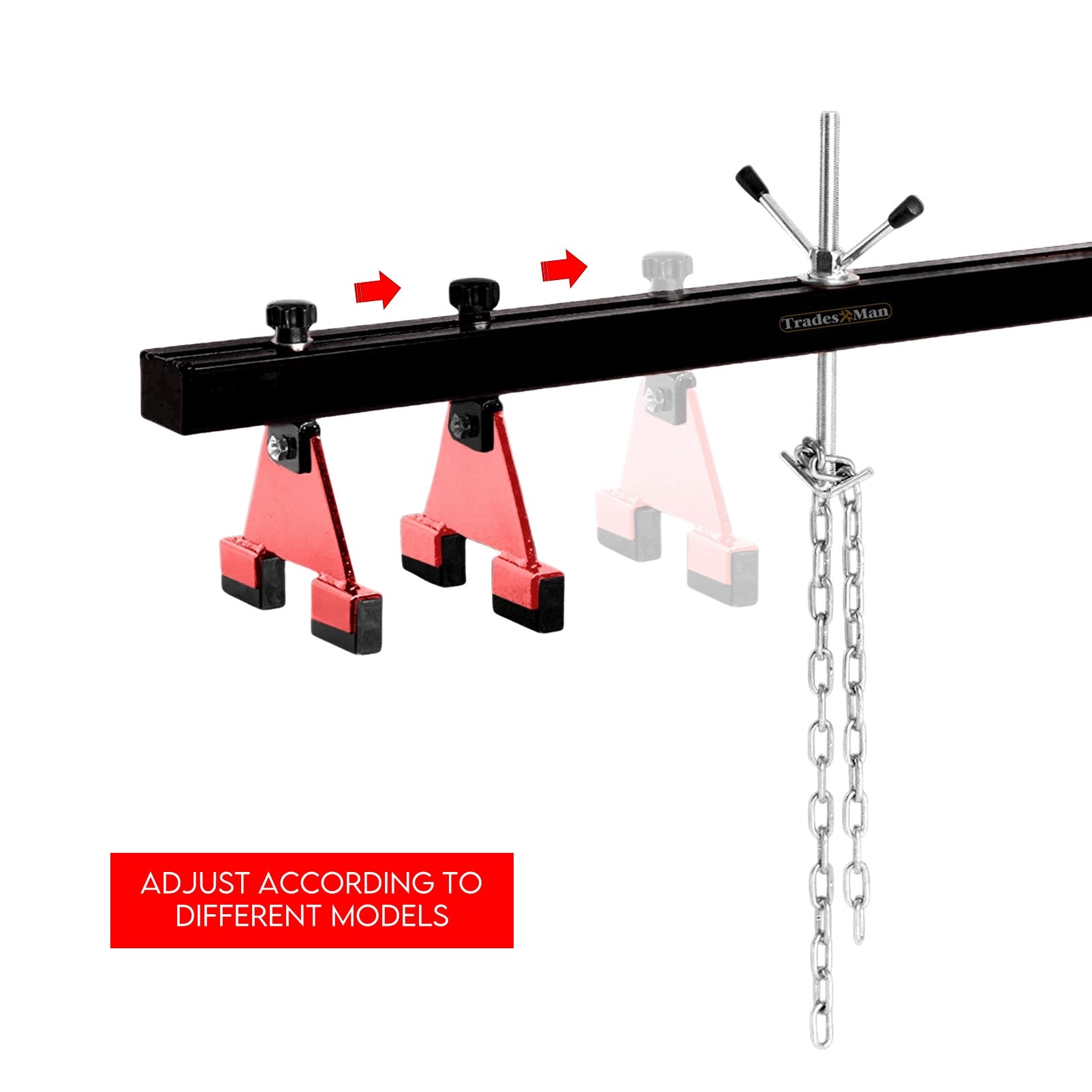 Fiernero Engine Support Beam 500KG (1100 lbs) | Coated Steel 730-1480mm Adjustable Range