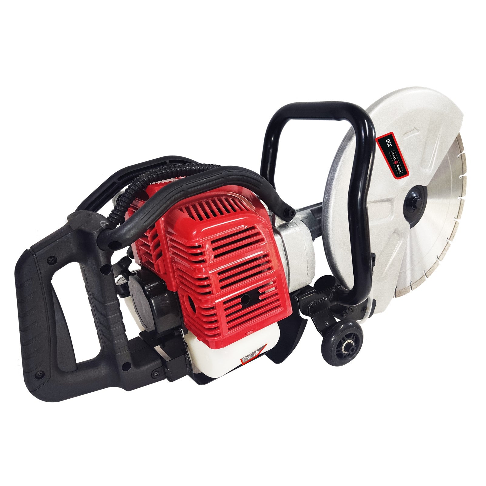 KingTech 75cc Petrol Concrete Cut-Off Saw | 4.5 HP 75cc Engine 350mm Blade | Wet Cutting