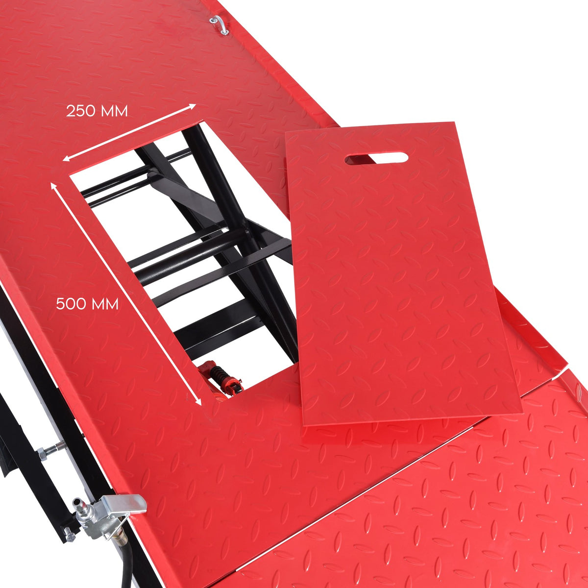 Fiernero 500KG Motorcycle Lift Table 1.9m Platform | Pro Grade Model w Dual Hydraulic & Air