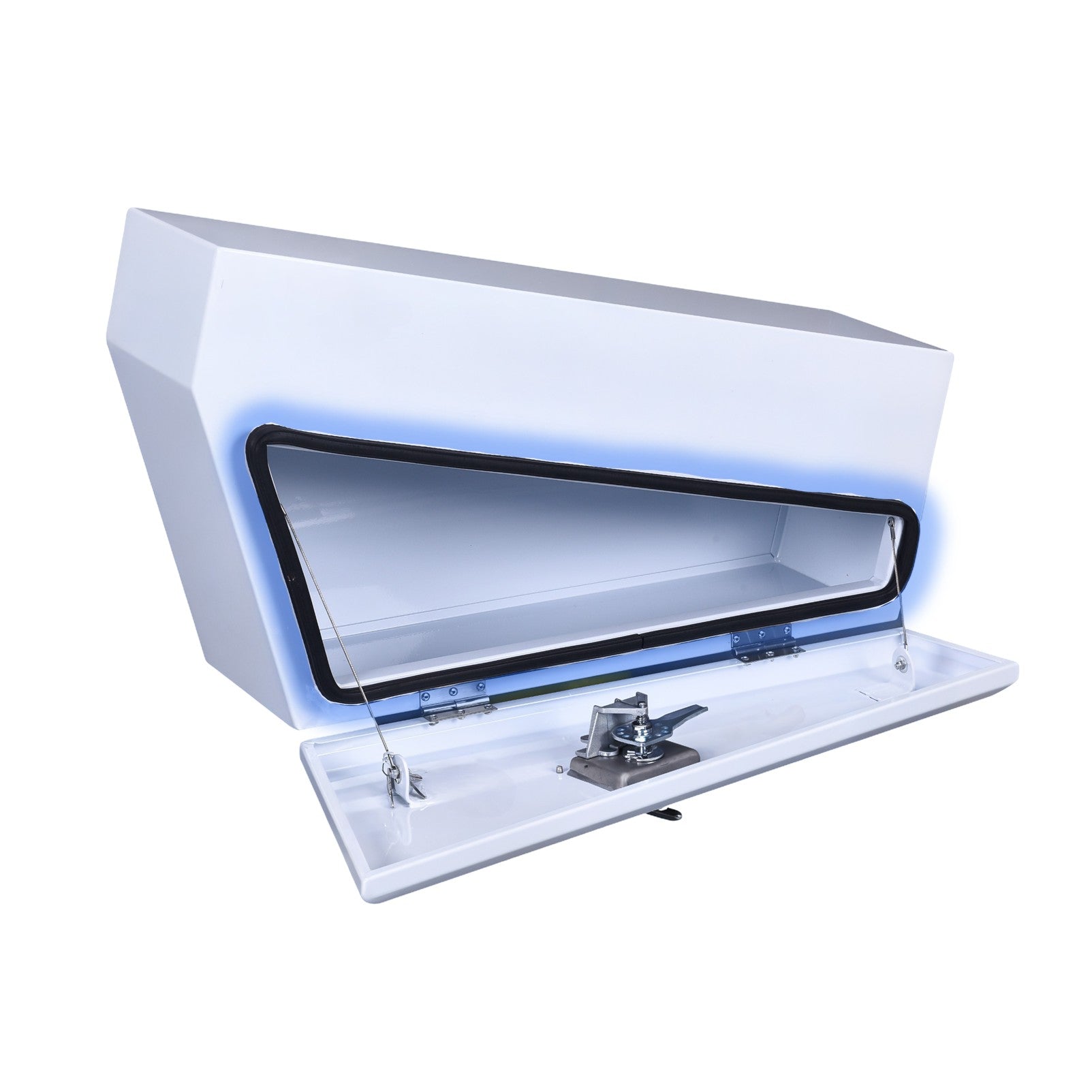 Boximus 750mm Steel Under Tray Ute Tool Box Pair | White Powder-Coated & Sealed