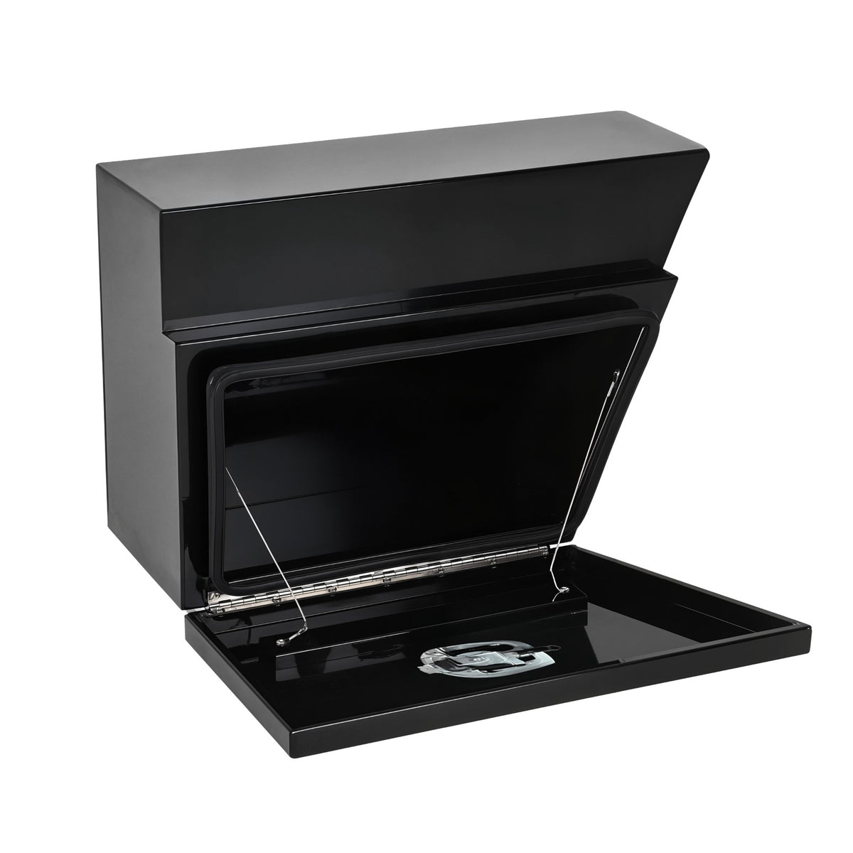 Boximus 600mm Black Aluminium Under Tray Ute Tool Boxes | 2mm Sealed Toolbox Pair Set