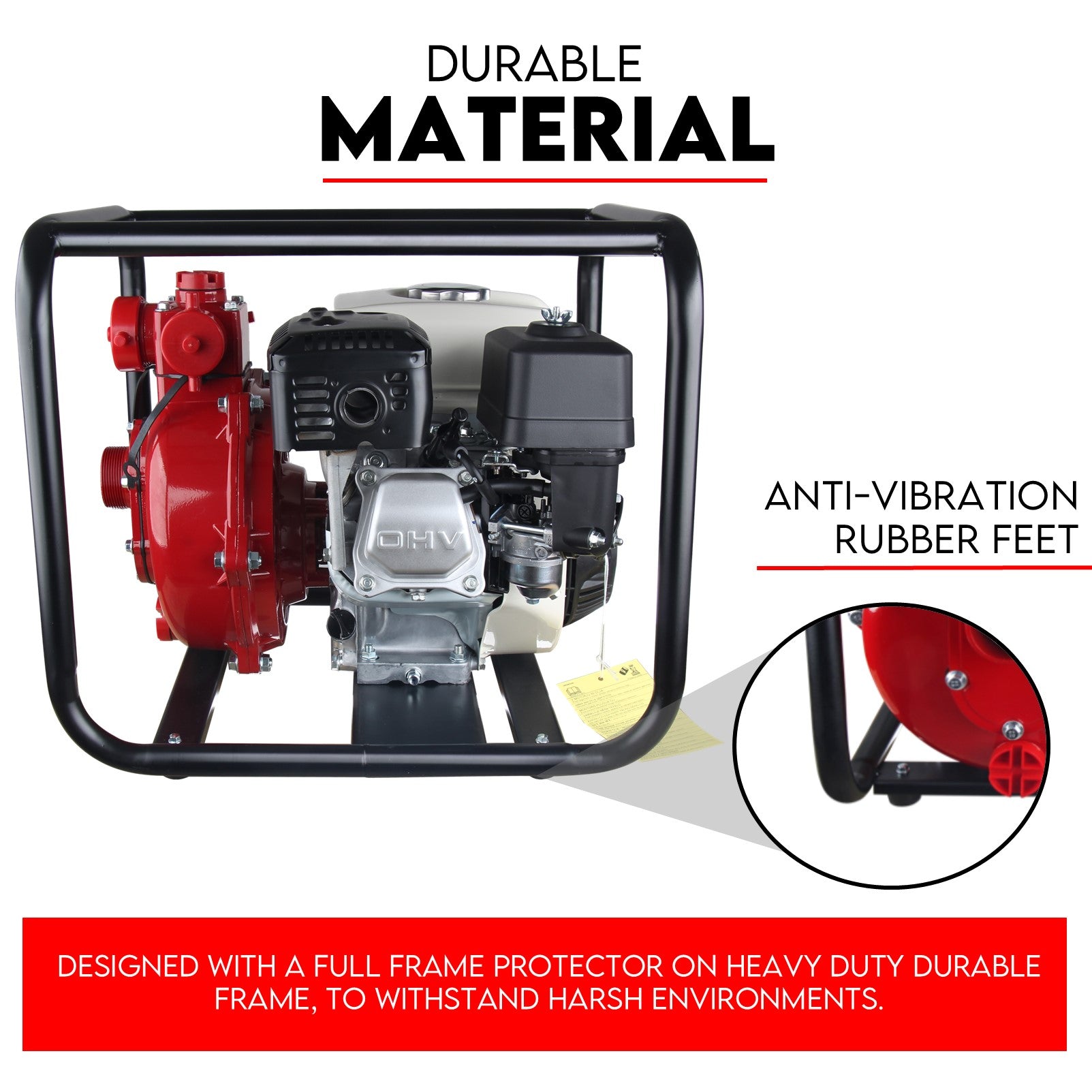 Honda GP200 6.5HP High-Pressure Water Pump | 115m Max Head | Twin Impeller by KingTech