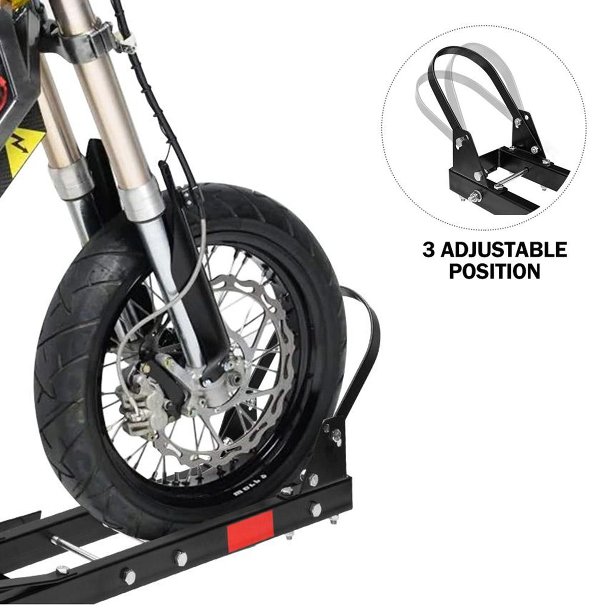 Fiernero 227KG Mid-Towing Hitch Motorcycle Carrier Rack | Self-Storing Ramp