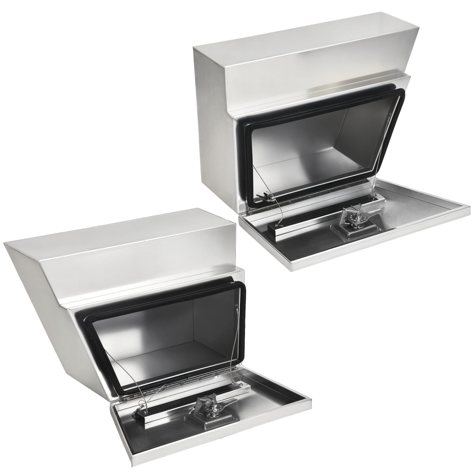 Boximus 600mm Tapered Under Tray Ute Tool Boxes | Sealed Toolbox Aluminium Pair Set