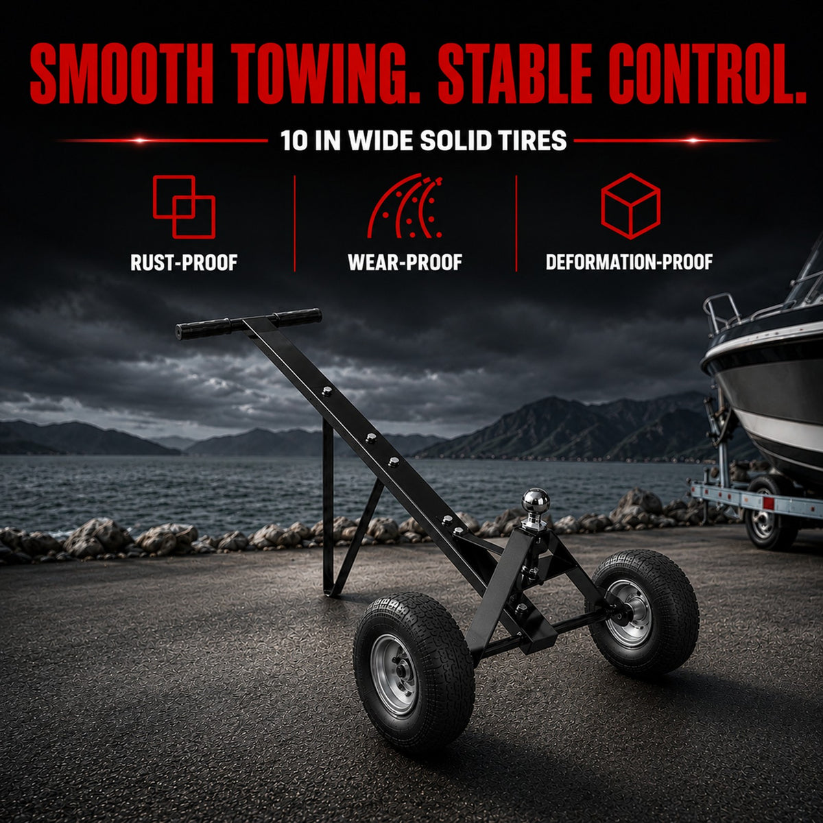 Fiernero Trailer Dolly 600lbs | Utility Camper Steel Hand Dolly Wheel