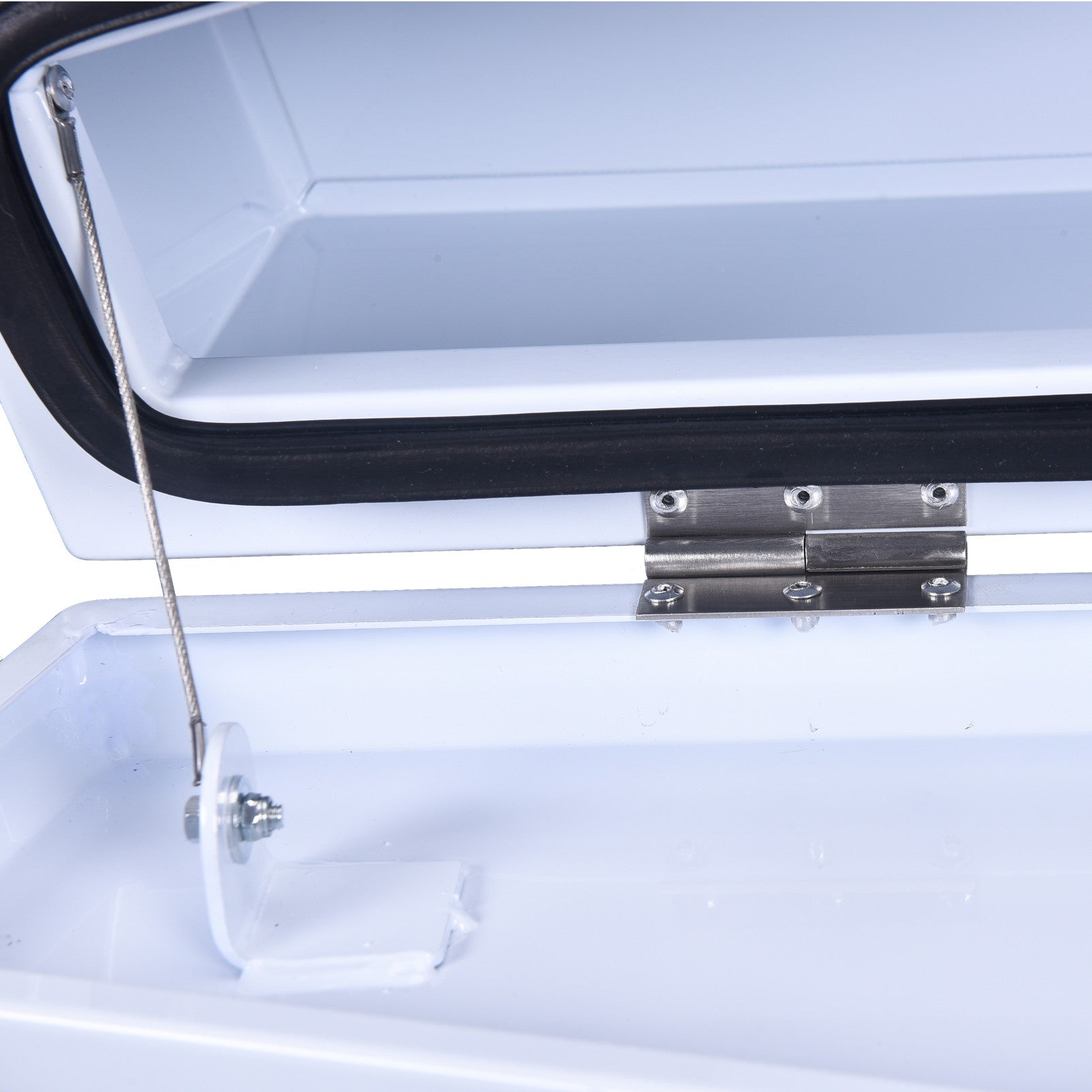 Boximus 750mm Steel Under Tray Ute Tool Box Pair | White Powder-Coated & Sealed