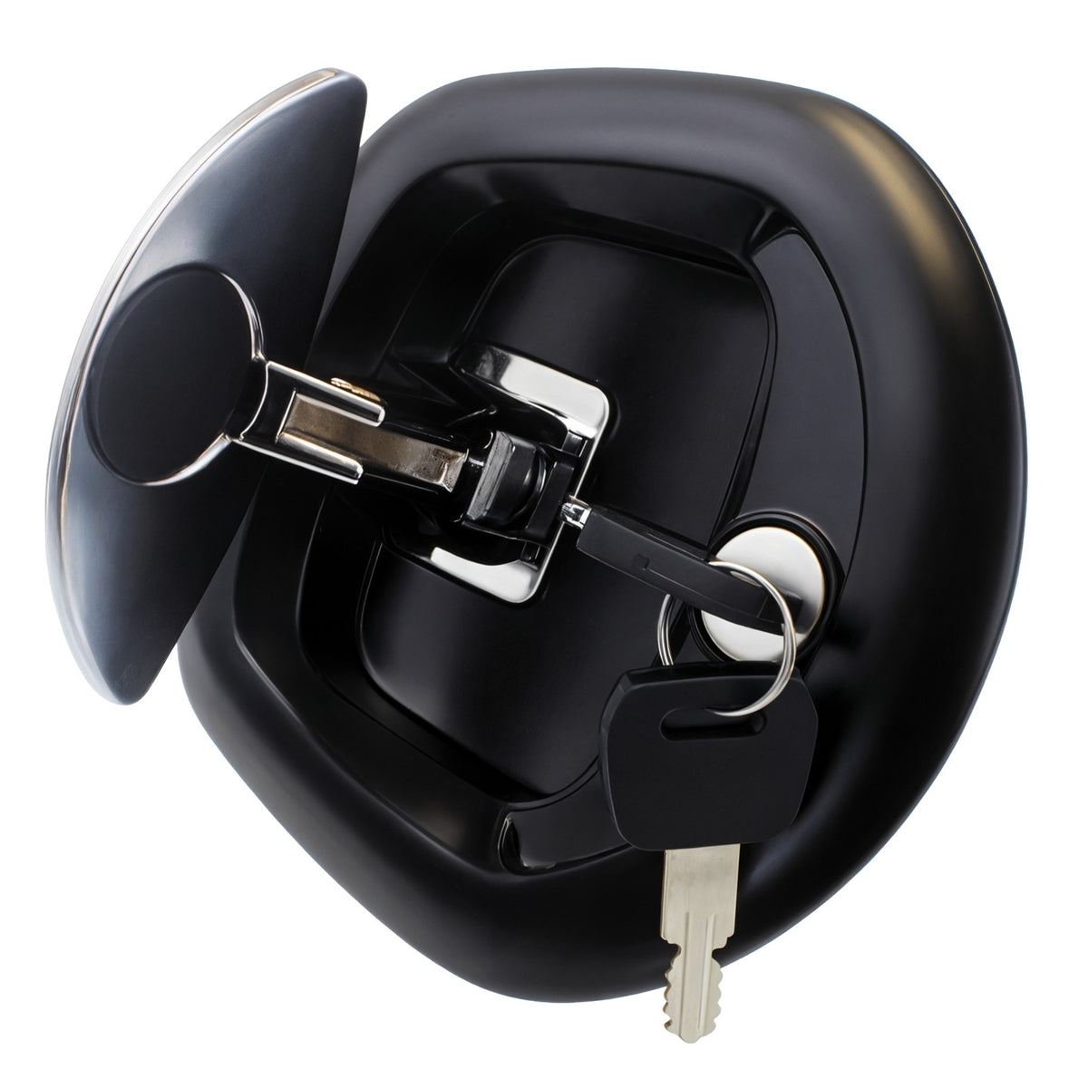 Chrome Heavy-Duty Compression Whale Tail Lock for Toolbox | Dual-Keyed for Ute Canopy