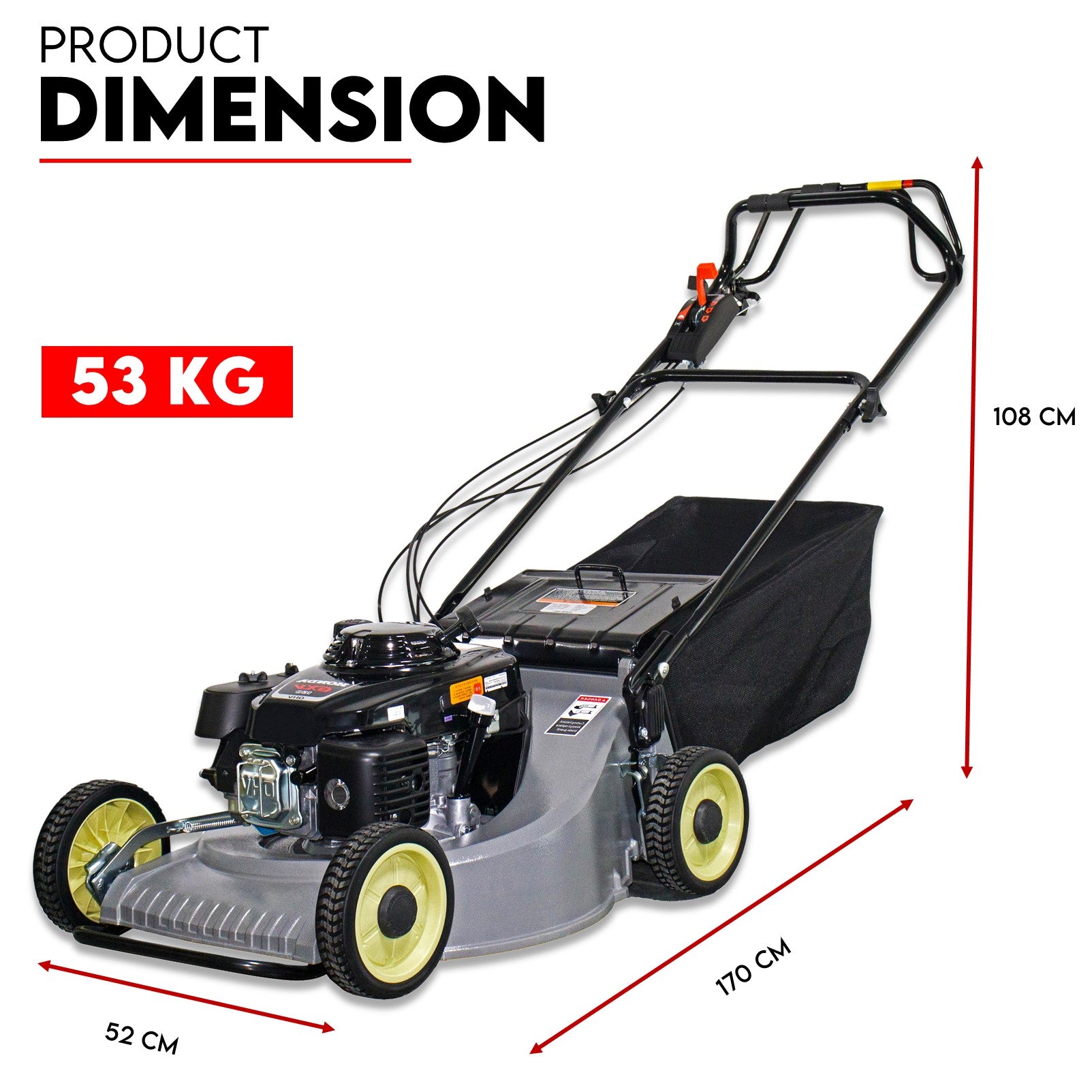 Honda GXV160 5.5HP Lawn Mower Alloy Deck | 3-Speed & 4 Blade Self-Propelled by KingTech
