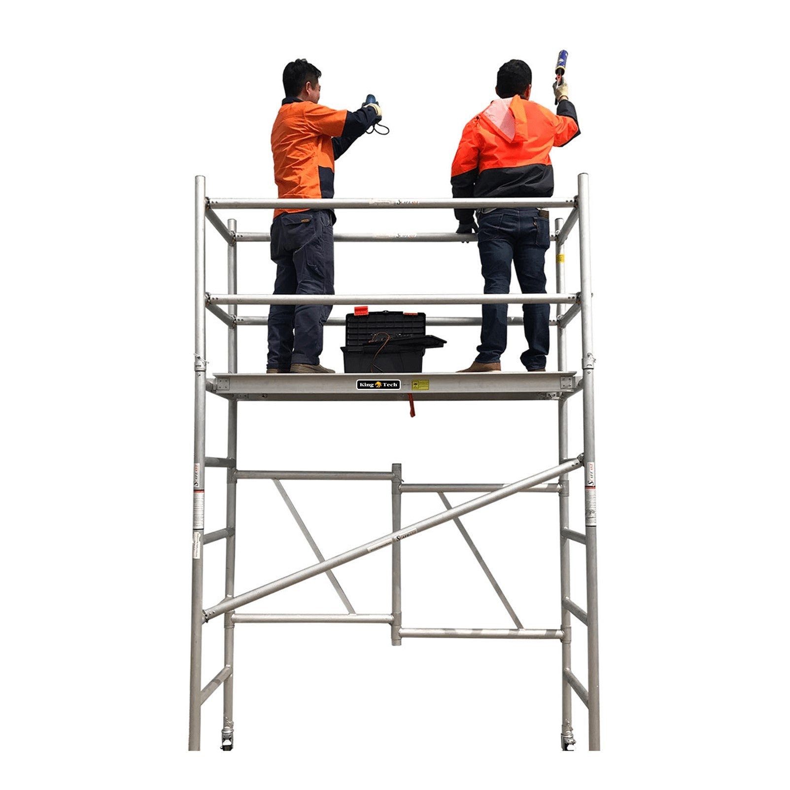 KingTech 3M Aluminium Mobile Scaffold Tower | 225 kg Load Capacity & Lockable Castors