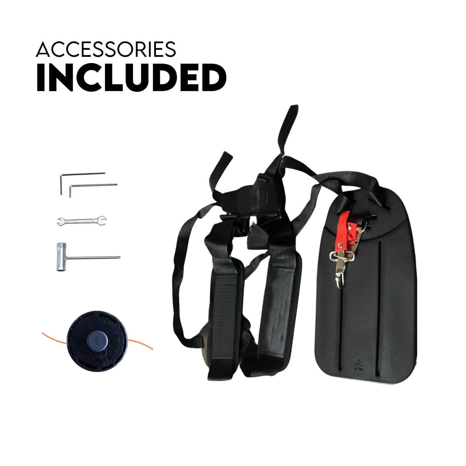 KingTech Curved 31cc 4-Stroke Shaft Whipper Snipper | Lightweight Line Trimmer, No Oil Mix