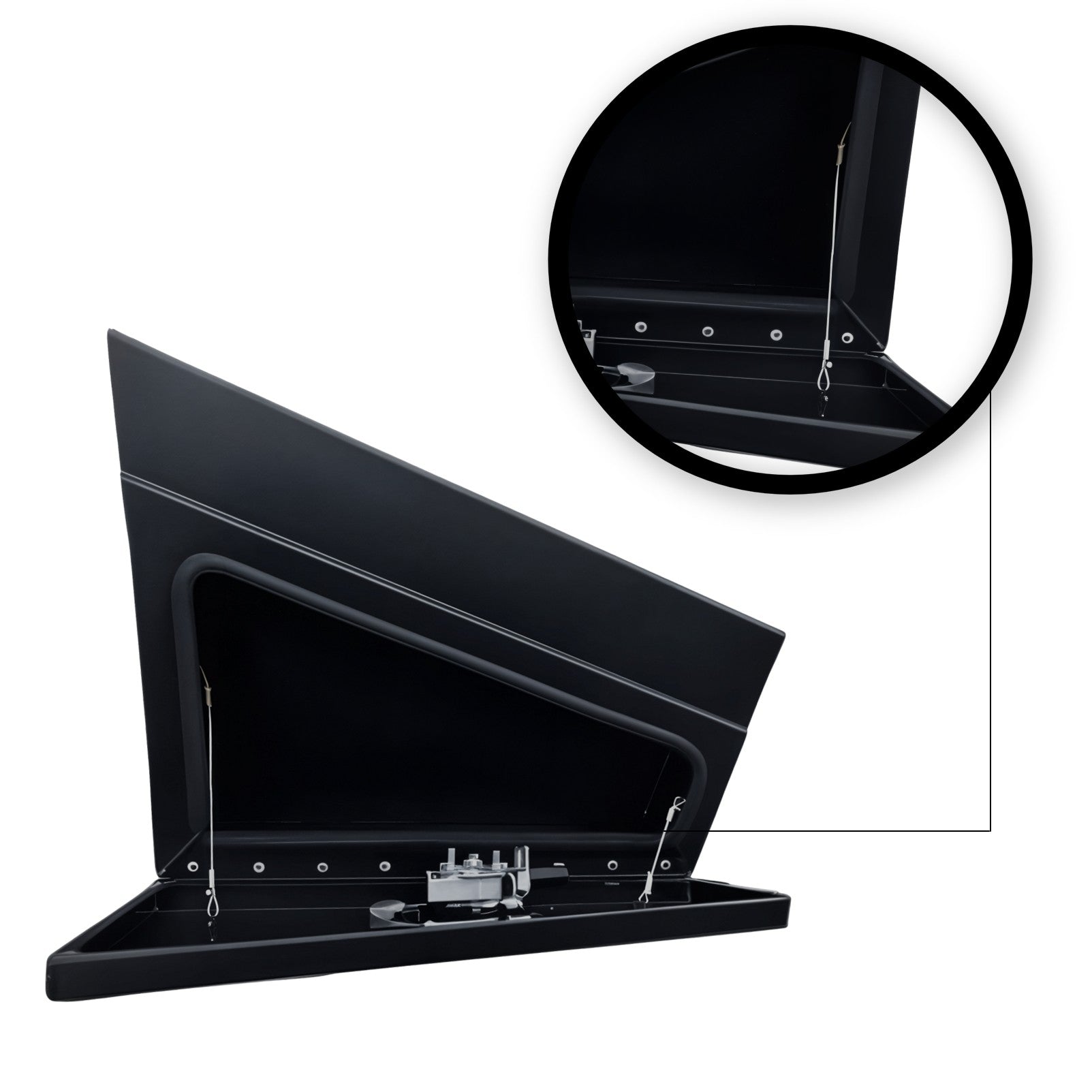 Boximus 600mm Black Aluminium Under Tray Ute Tool Boxes | 1.5mm Sealed Toolbox Pair Set