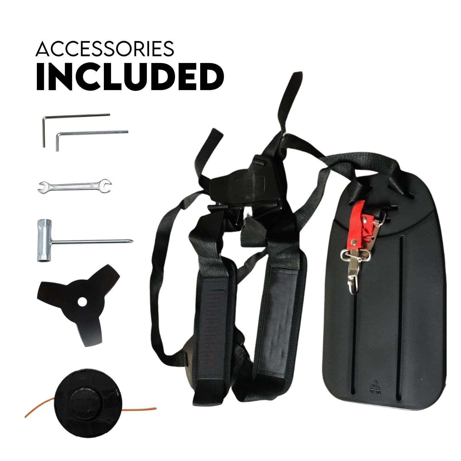 KingTech Straight  31cc 4-Stroke Shaft Whipper Snipper | Line Trimmer & Brush Cutter, No Oil Mix