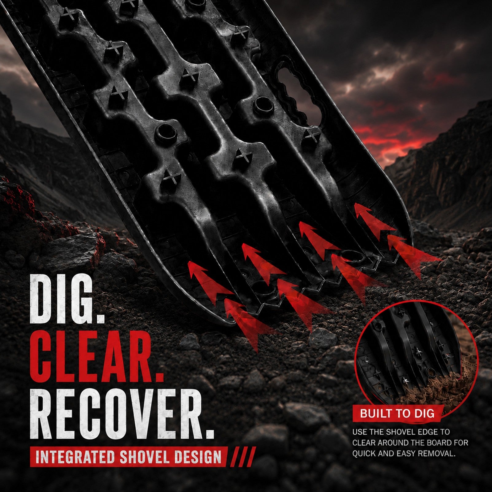 Fiernero 10 Ton Recovery Tracks Boards Traction | Off-Road Device Mat Pair