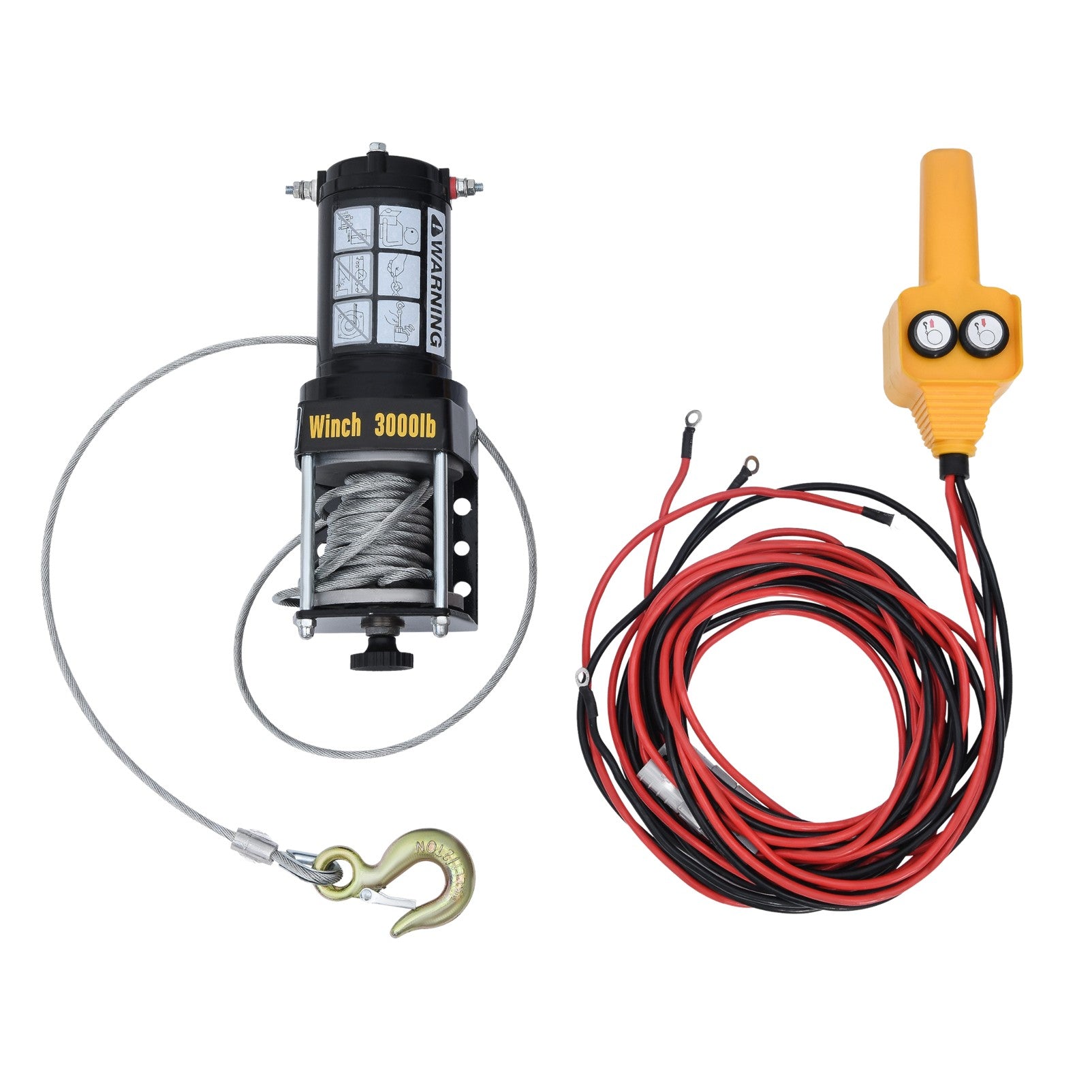 Fiernero 800 kg Electric Crane Hoist Winch | 12V DC, Swivel Lift Arm, & Remote Control