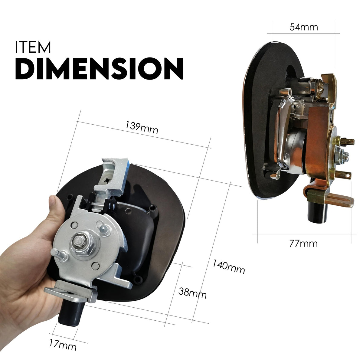 Black Heavy-Duty Compression Whale Tail Lock for Toolbox | Dual-Keyed for Ute Canopy