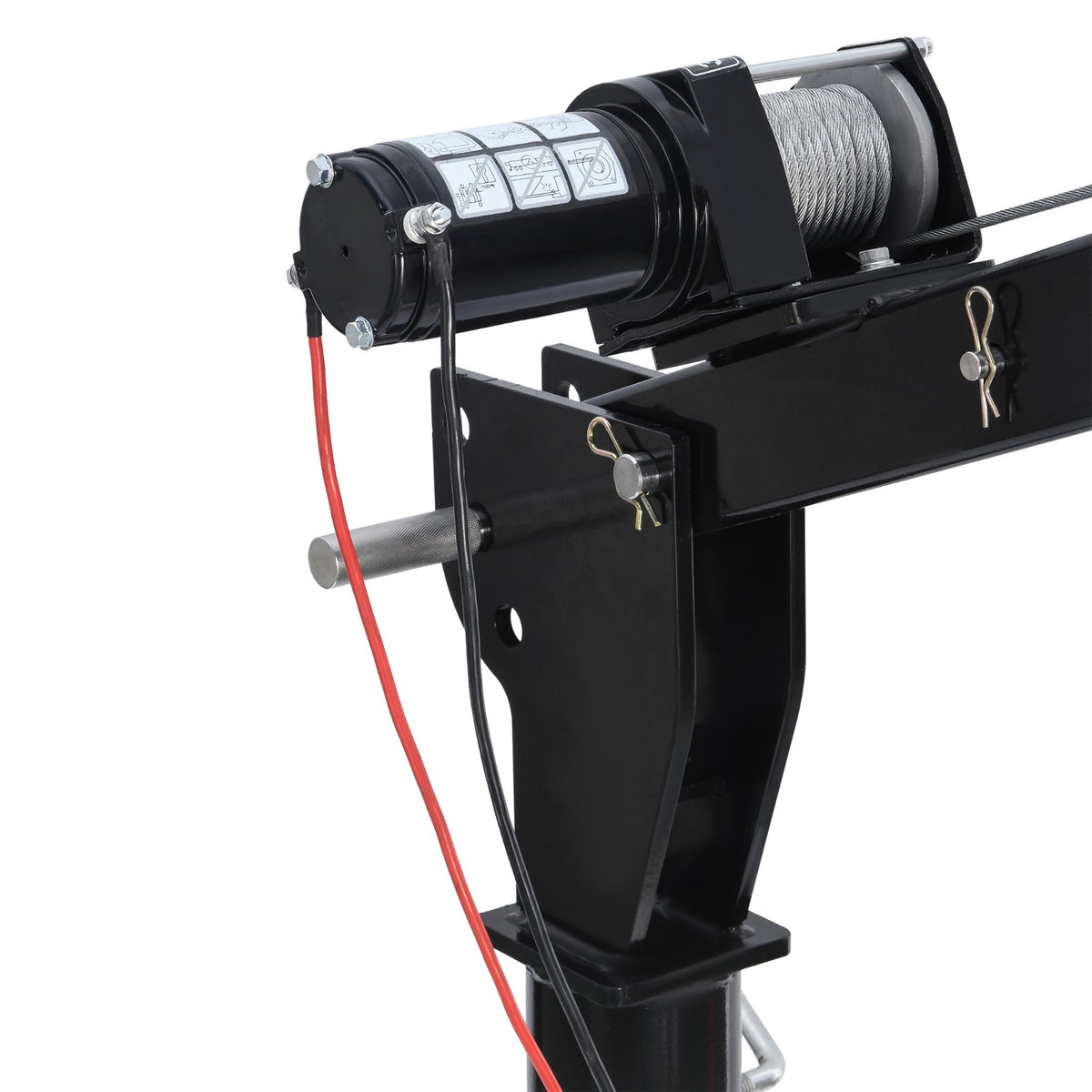 Fiernero 800 kg Electric Crane Hoist Winch | 12V DC, Swivel Lift Arm, & Remote Control