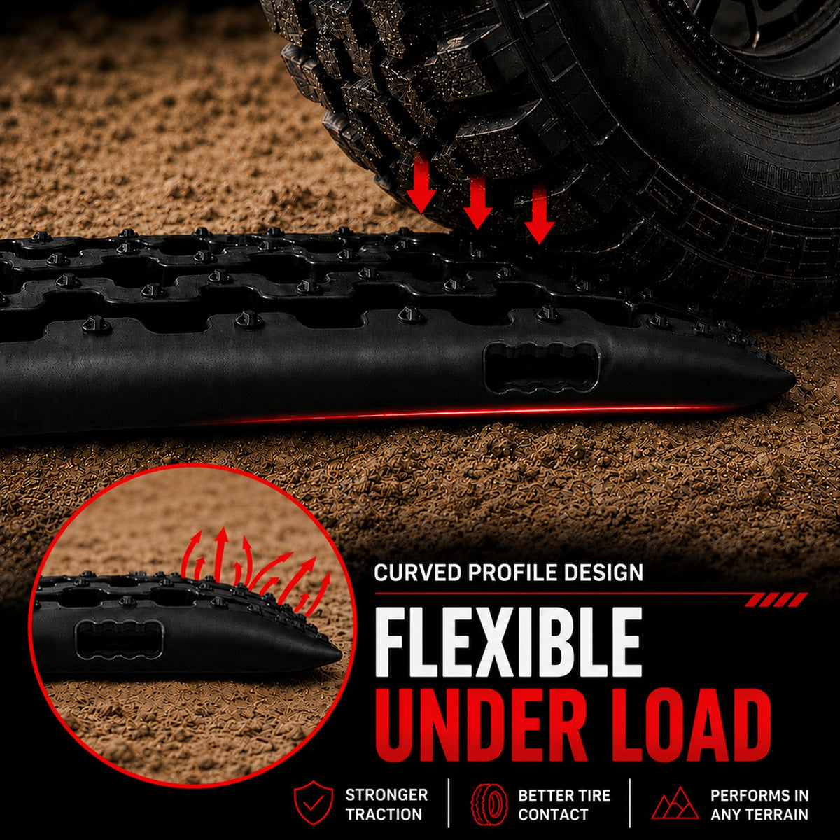 Fiernero 10 Ton Recovery Tracks Boards Traction | Off-Road Device Mat Pair