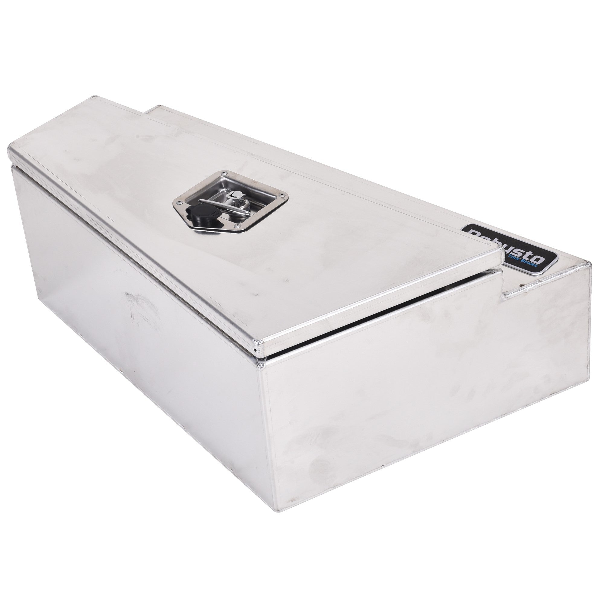 60 degree tapered angle to fit perfectly under the tray and next to the mudgard