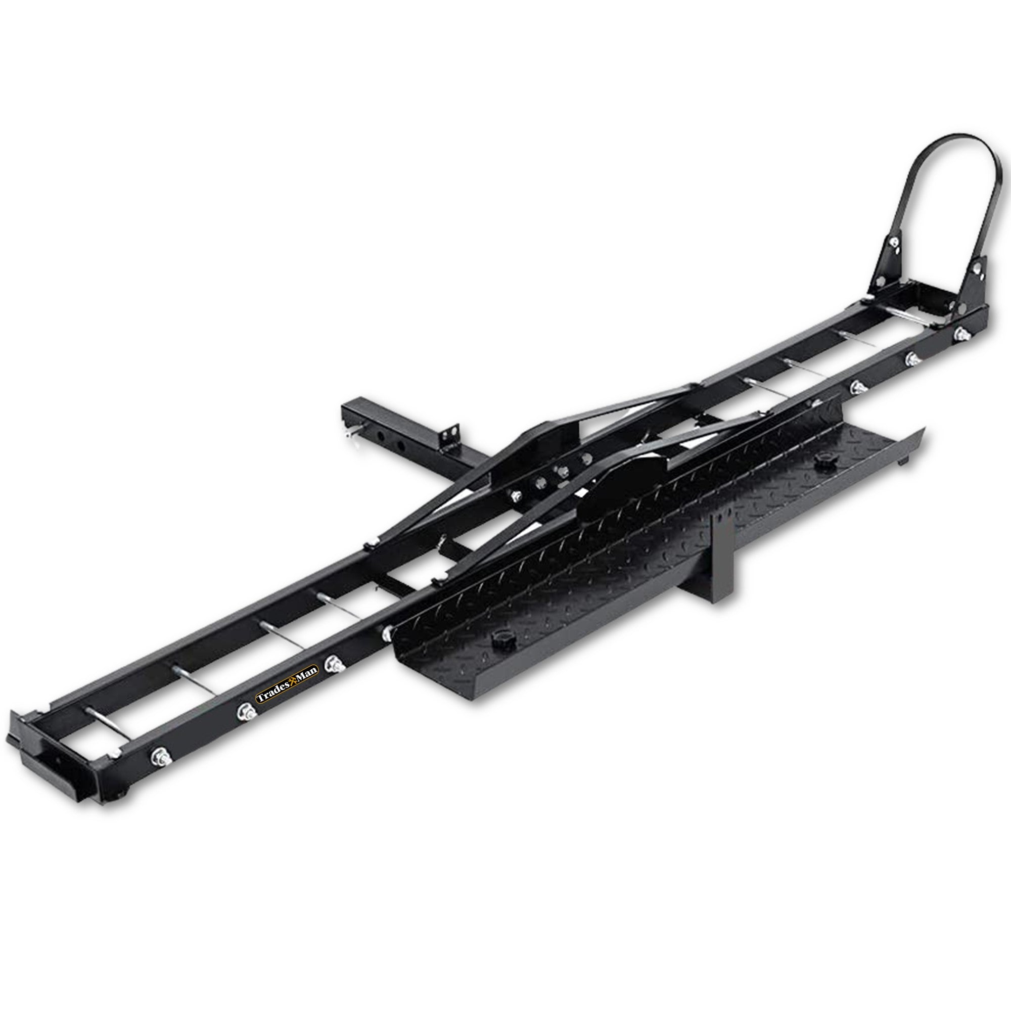 Motorcycle Carrier Rack 2 Arms Ramp Motorbike 2'' Hitch Tow Bar Towbar